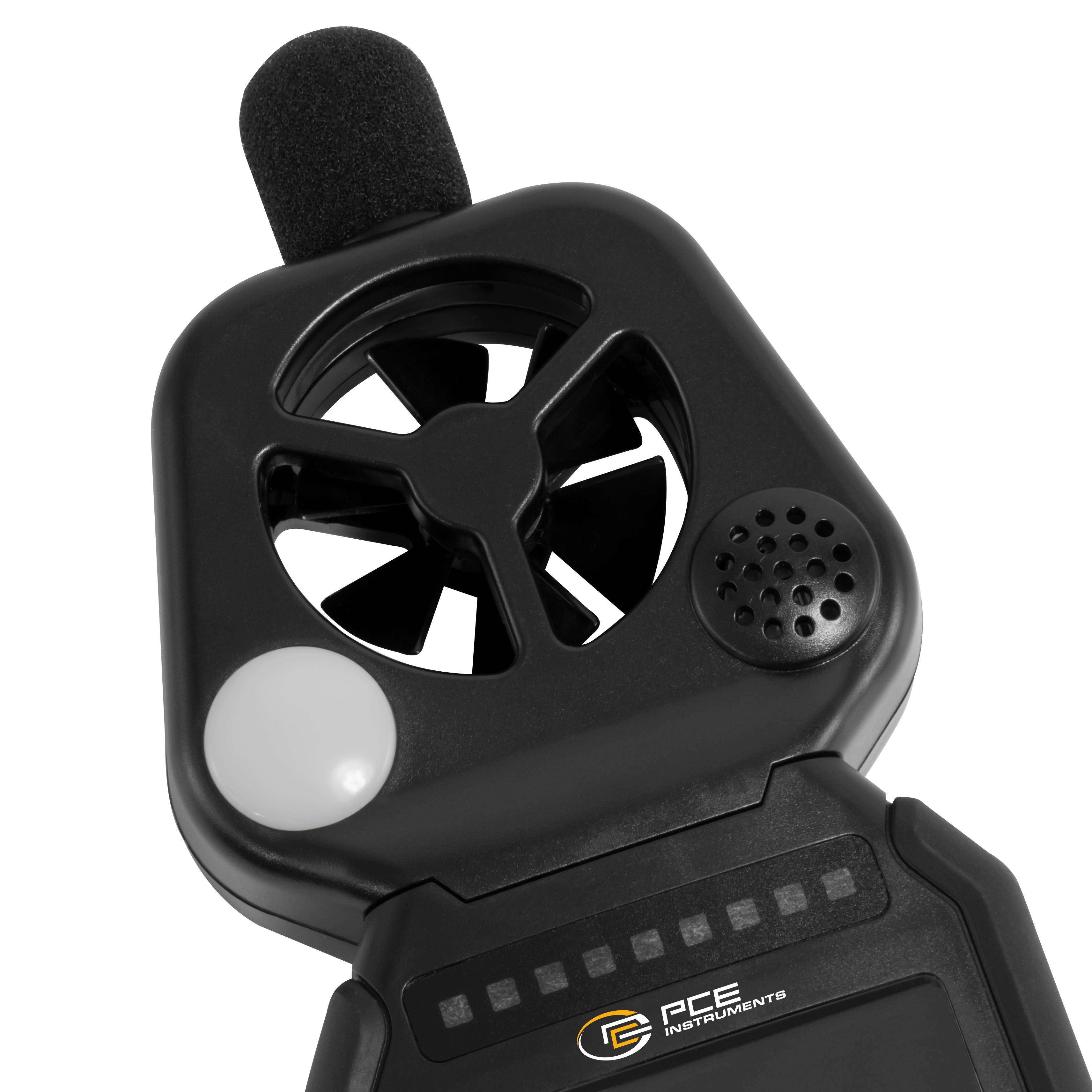 PCE Instruments Umweltmessgerät PCE-EM 750 |6 in 1 |Schallpegel |Lichtstärke |Windgeschwindigkeit |Volumenstrom |Feuchte