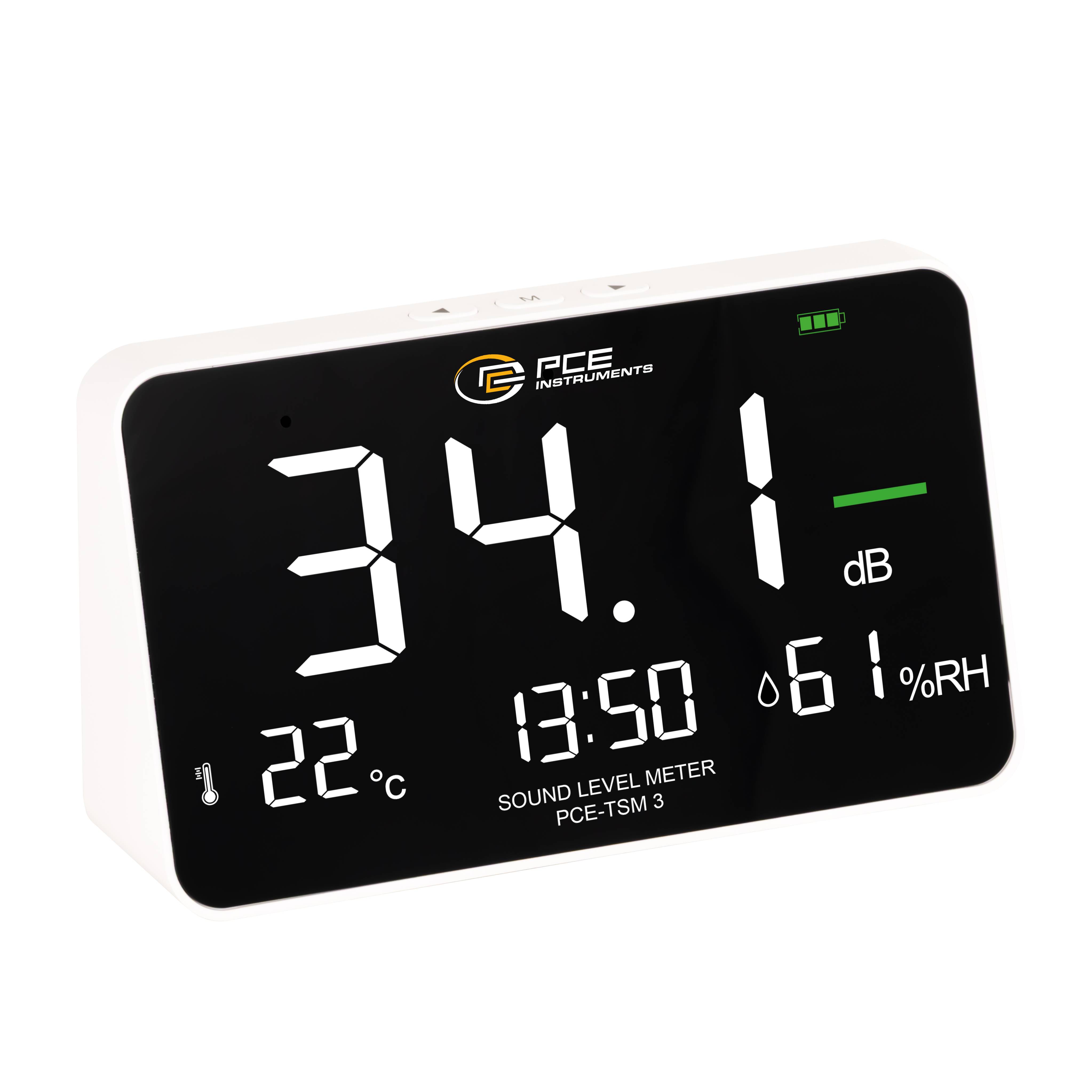 PCE Instruments Schallpegelmessgerät PCE-TSM 3 |Schallpegel 30dB..130dB |Temperatur -10..+60°C |Luftfeuchtigkeit 20..85%
