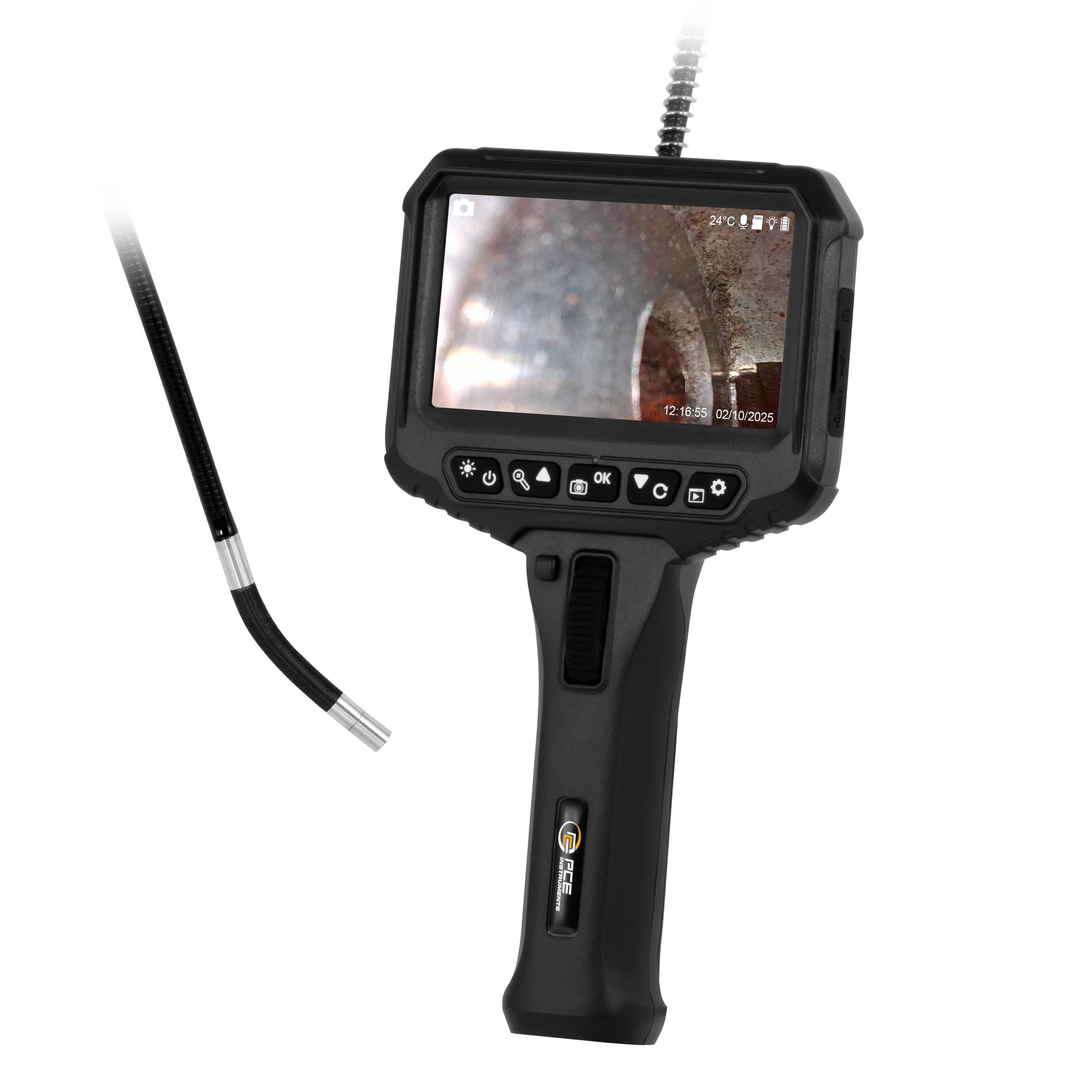 PCE Instruments Endoskopkamera PCE-VE 300N |2-Wege Kamerasonde |Kamerakopf Ø6,2mm |Kabellänge 3m |4x-Zoom |integr. Mikro