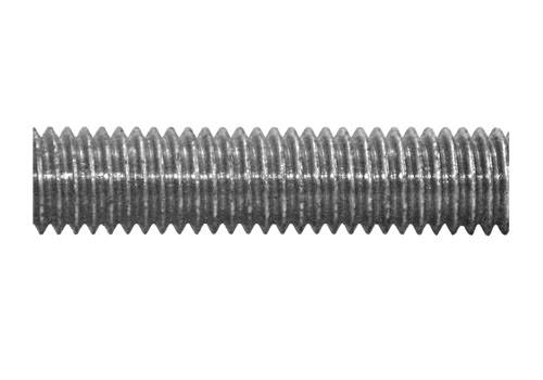 Nahaufnahme eines Gewindestabs, der detaillierte Rillen und Schraubenlinien zeigt.