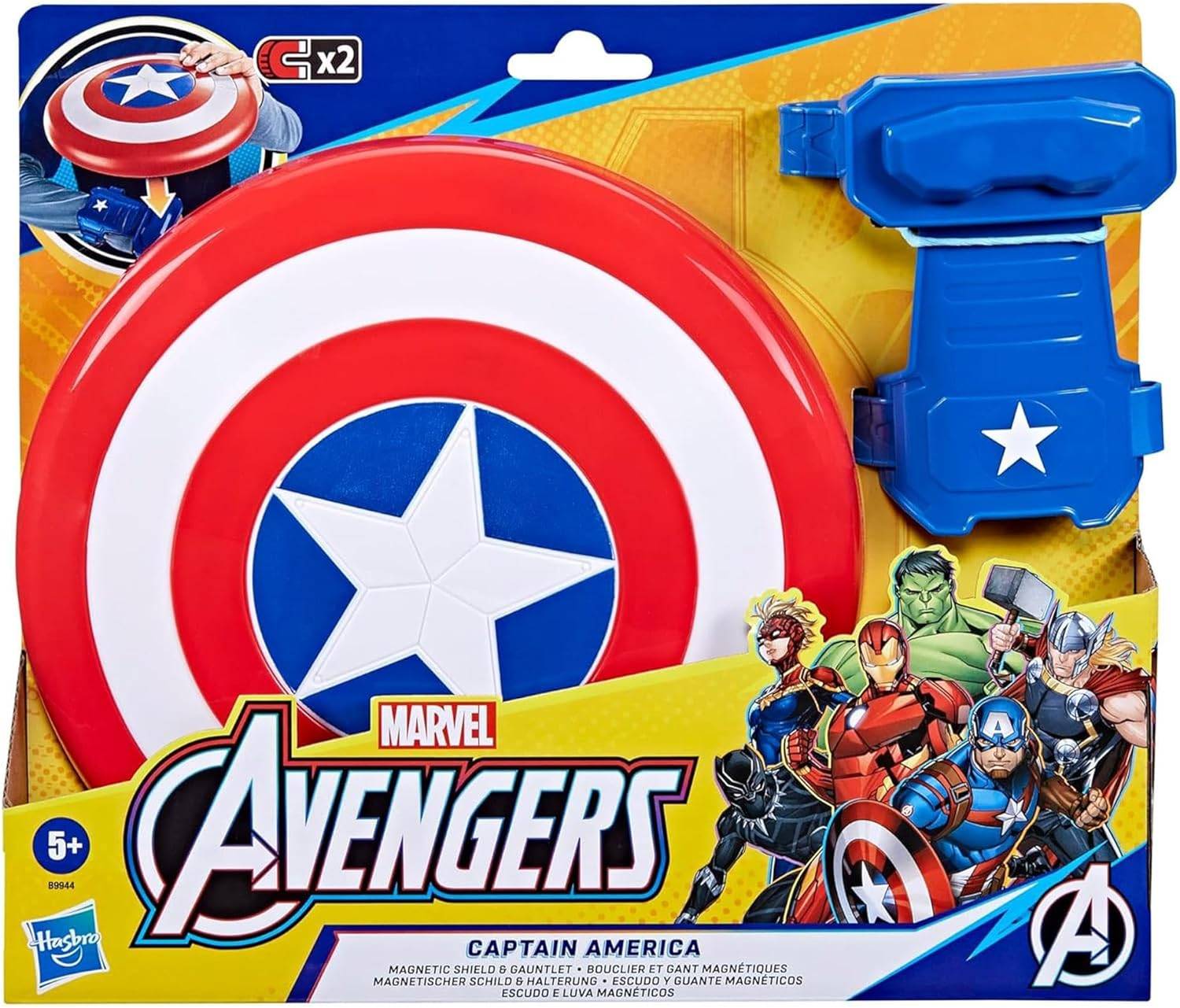 Marvel Avengers Captain America Magnetischer Schild und Halterung