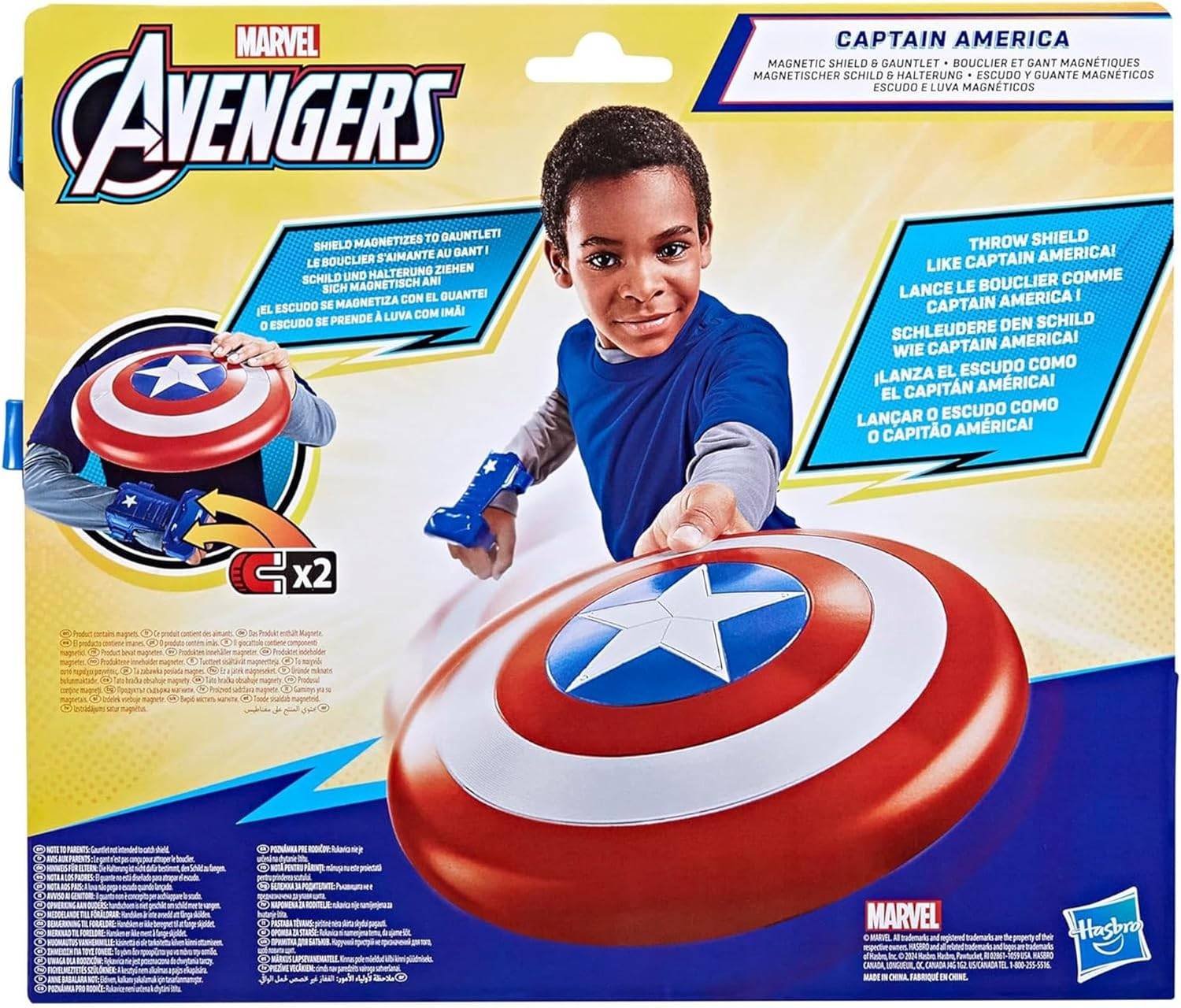 Marvel Avengers Captain America Magnetischer Schild und Halterung