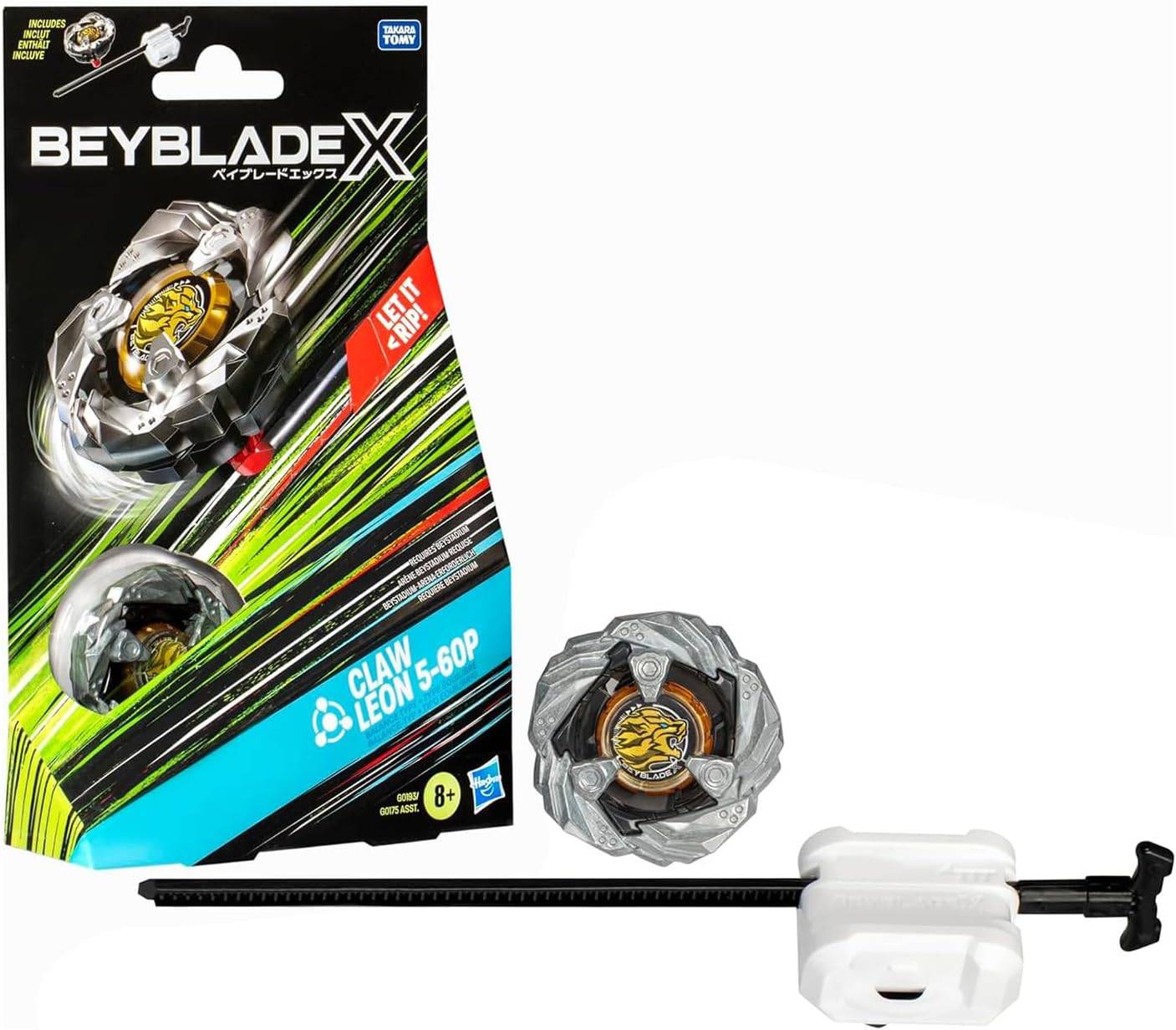 Beyblade X Claw Leon 5-60P Starter Pack Kreisel + Starter mit X-Celerator-System