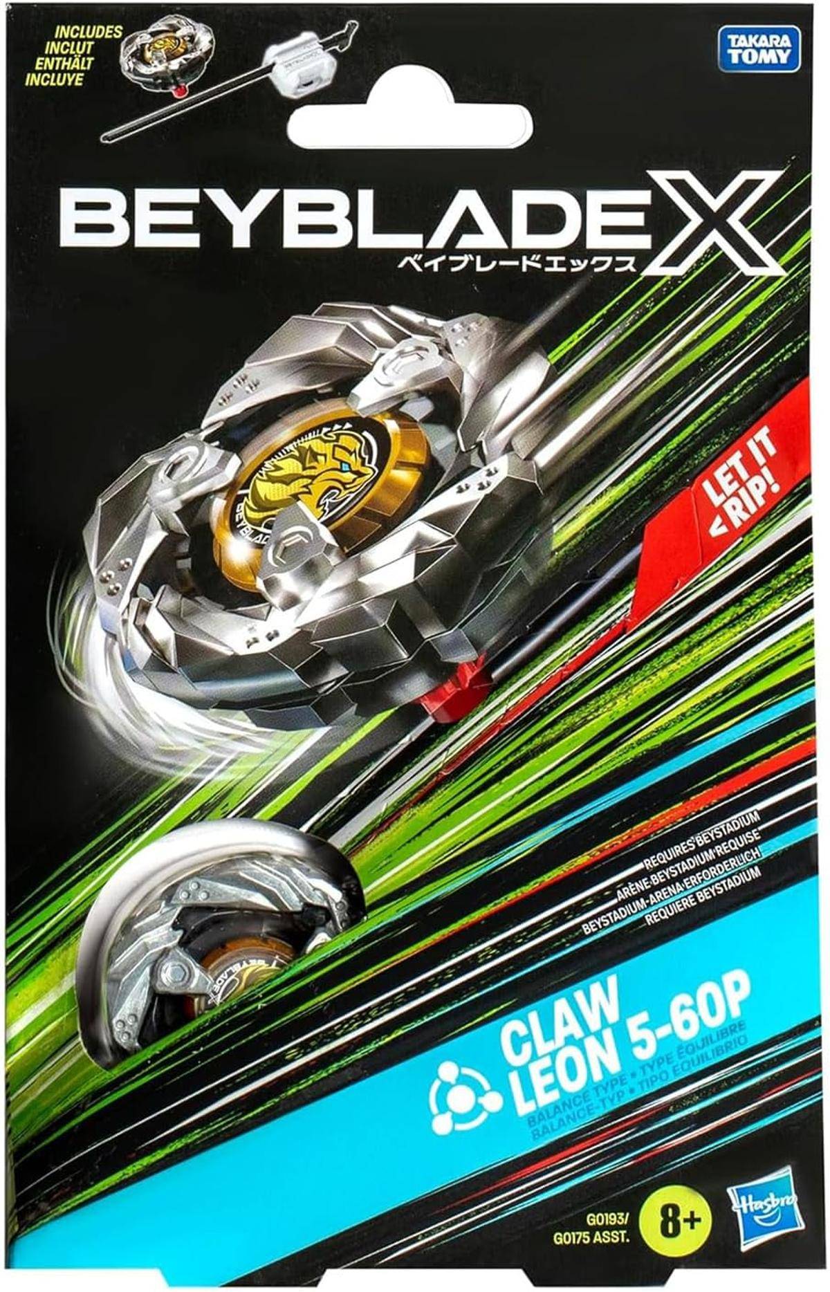 Beyblade X Claw Leon 5-60P Starter Pack Kreisel + Starter mit X-Celerator-System
