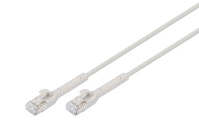 DIGITUS CAT 6A F-FTP abwinkelbares Patchkabel, Kupfer, 1 m, grau