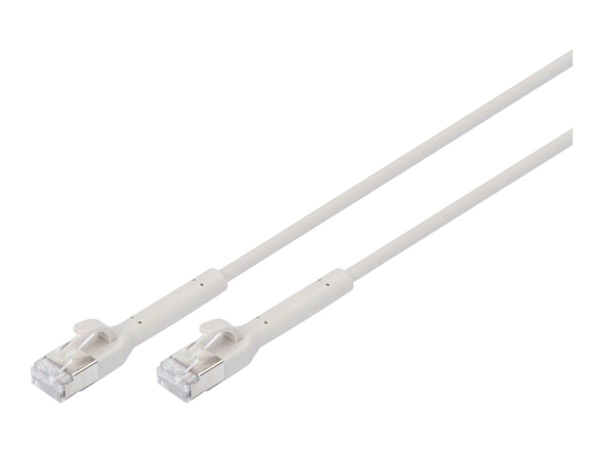 DIGITUS CAT 6A F-FTP abwinkelbares Patchkabel, Kupfer, 1,5 m, grau, 10 Stück