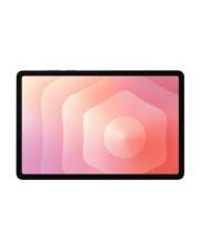 Abstrakte Illustration eines Tablet-Bildschirms mit geschichteten konzentrischen Formen in Rosa- und Pfirsichtönen, die einem digitalen Kunstmuster ähneln.