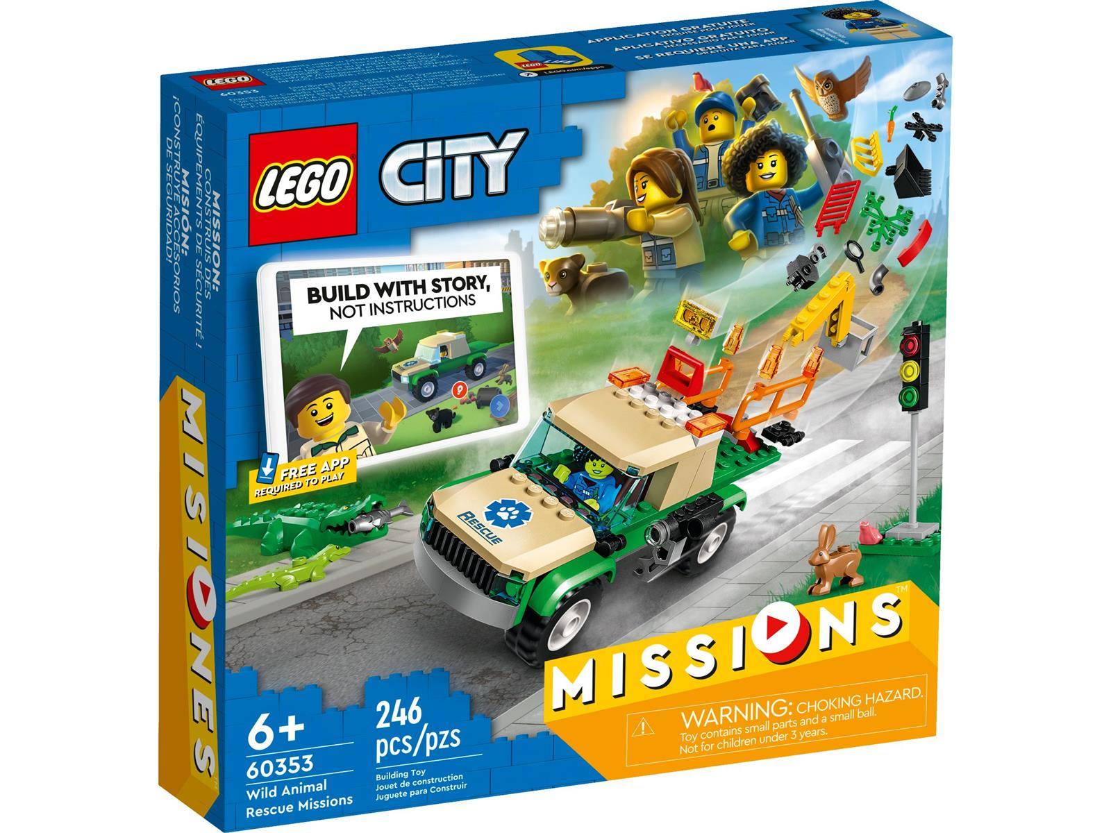 Die Abbildung zeigt eine LEGO City Spieleschachtel mit dem Thema 