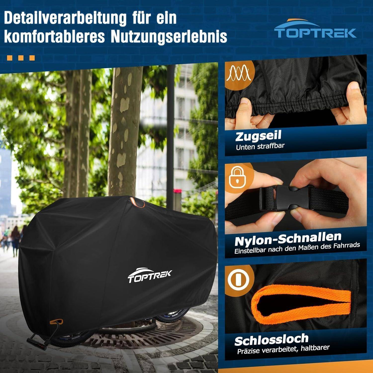Fahrradabdeckung wasserdicht 420D Oxford-Gewebe Regenschutz für jedes
