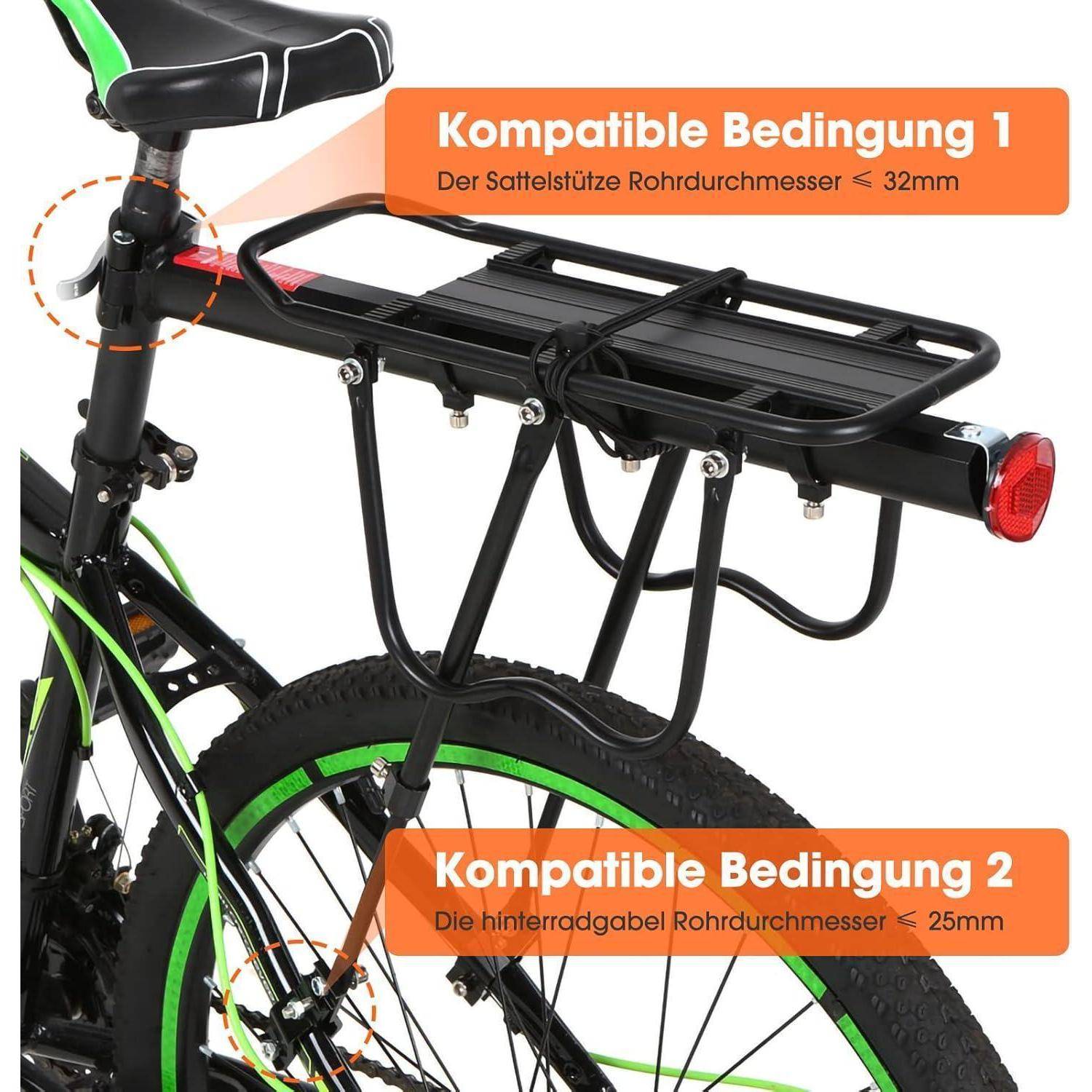 Fahrradgepäckträger Mountainbike Aluminiumlegierung 100kg 24-29 Zoll