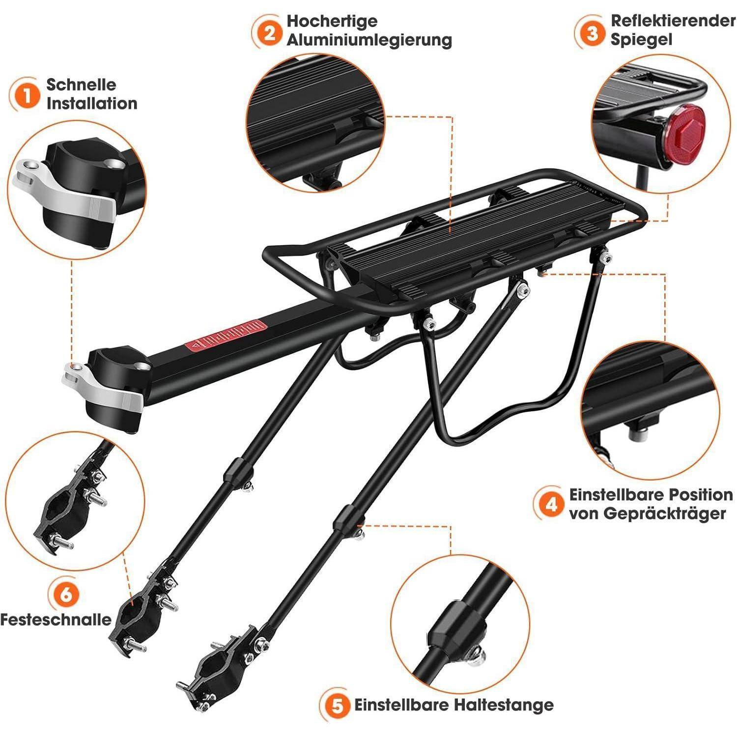 Fahrradgepäckträger Mountainbike Aluminiumlegierung 100kg 24-29 Zoll