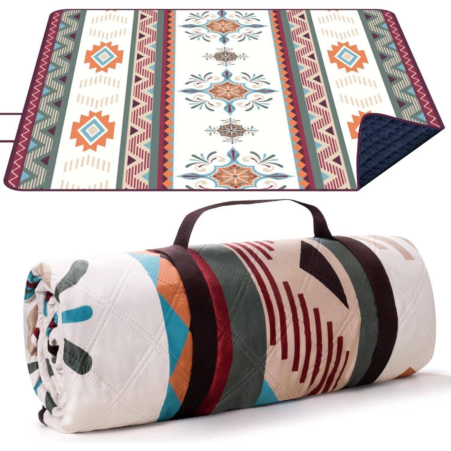 Picknickdecke 200x200cm Stranddecke Sandfrei Waschbar Grün