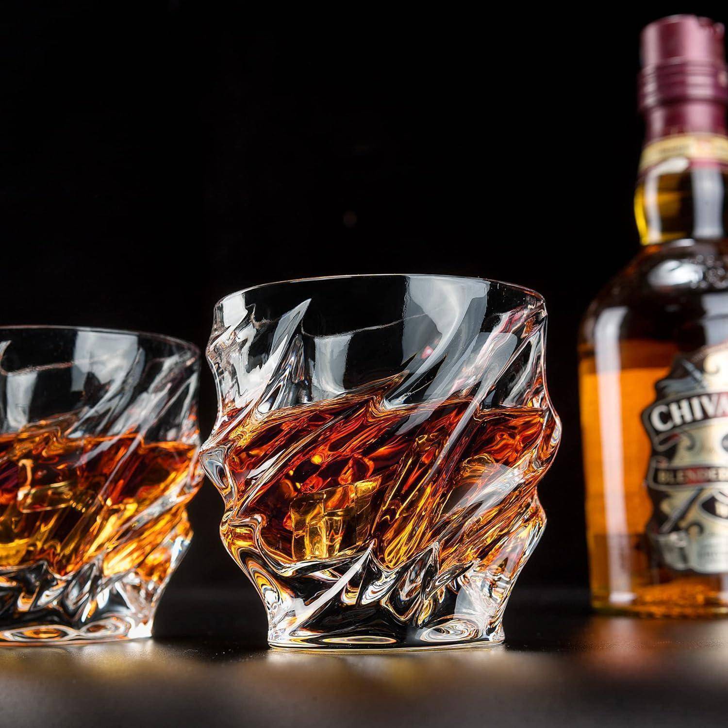 Whisky Gläser Bleifrei Kristallglas 4-teilig 260ml Luxus Geschenk