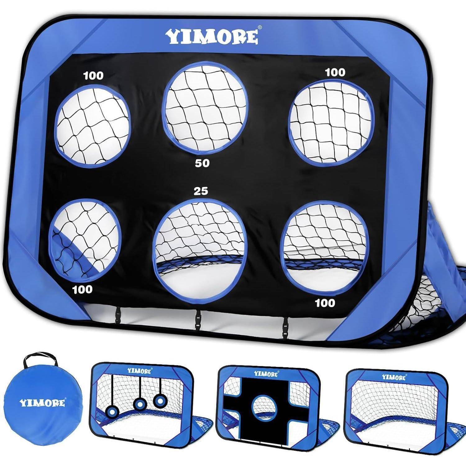 Fussballtor Kinder Garten Mini Tragetasche 4 Spielmodi Acid Blue
