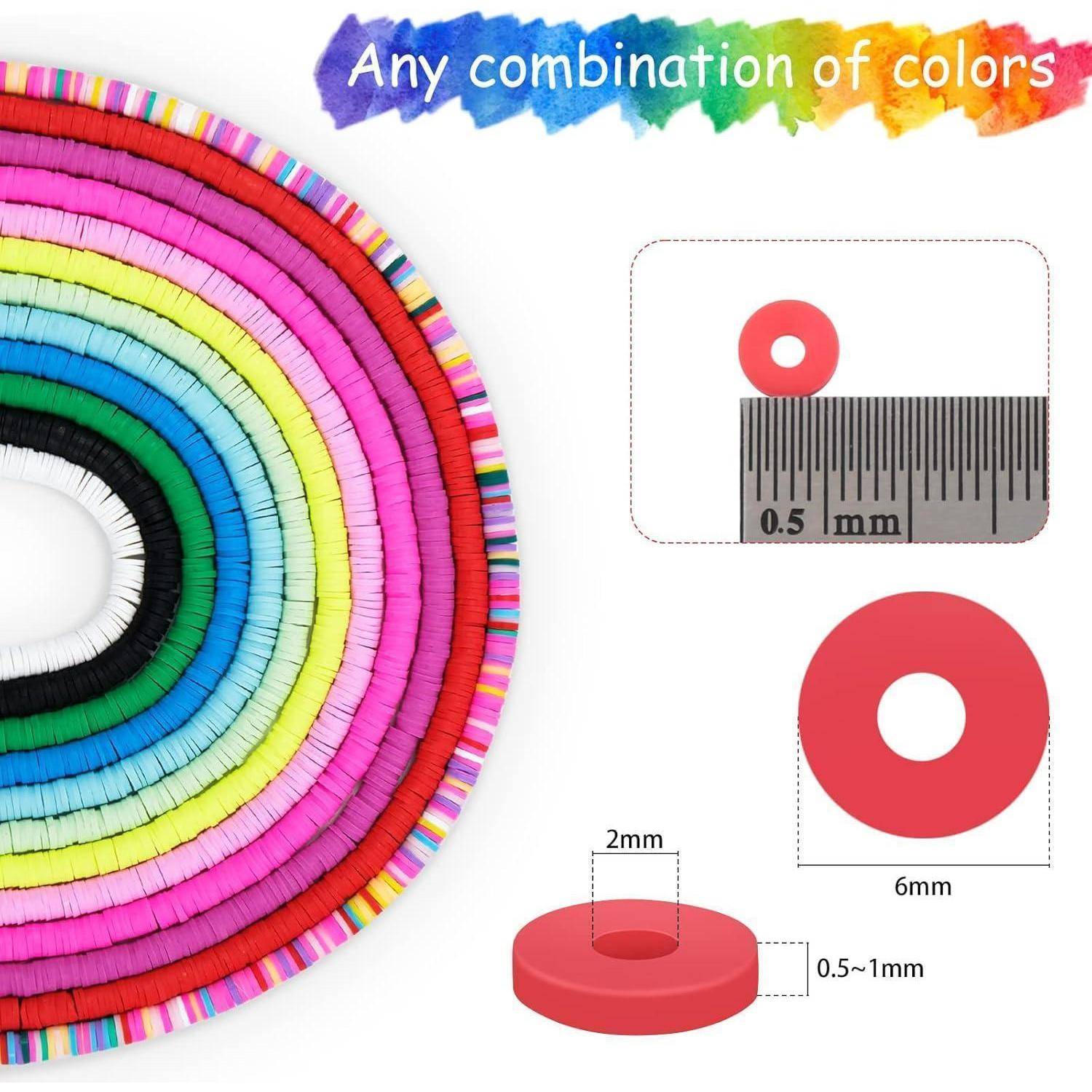 Perlen Heishi Clay 6mm 4200 Stück Set Halskette Armband E