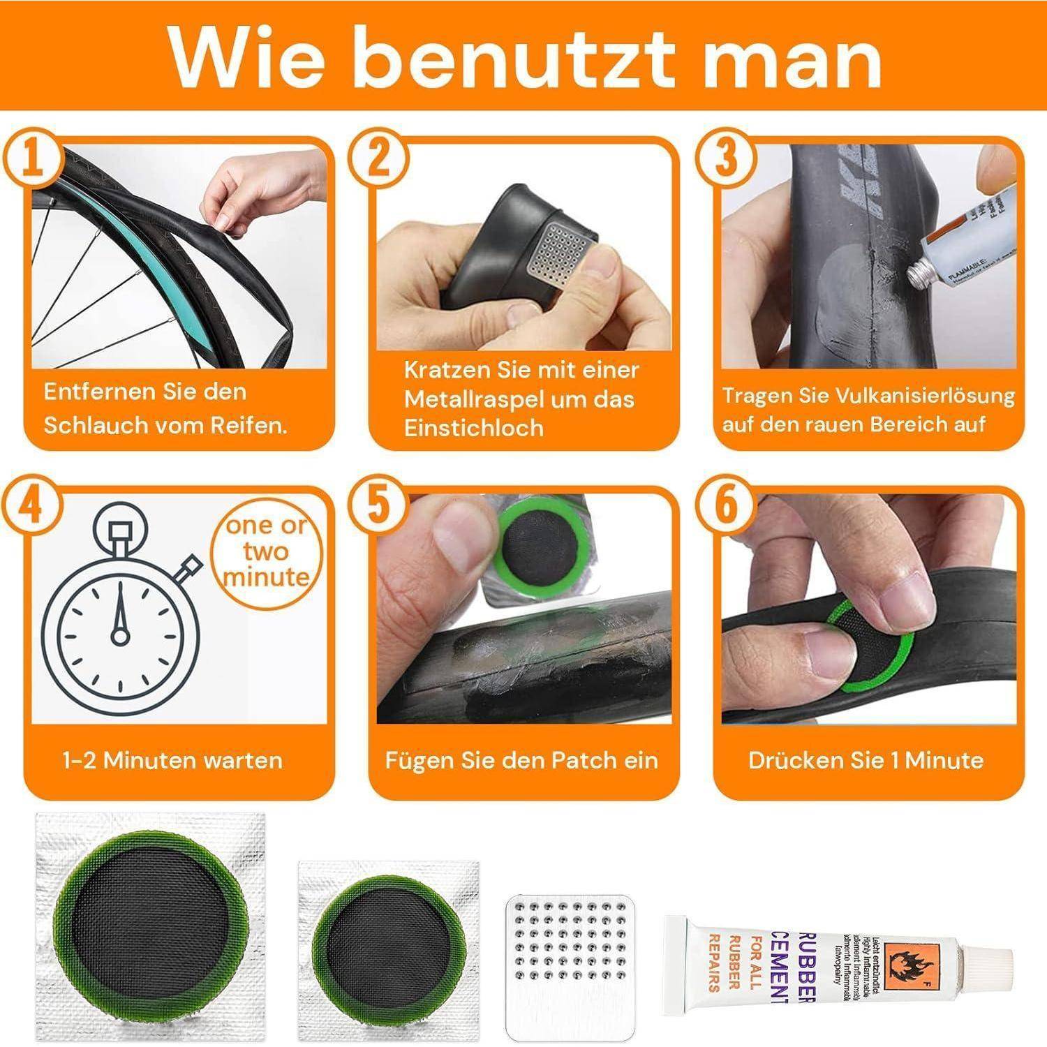 Fahrrad Flickzeug Set Reparaturset für Reifen Motorräder BMX