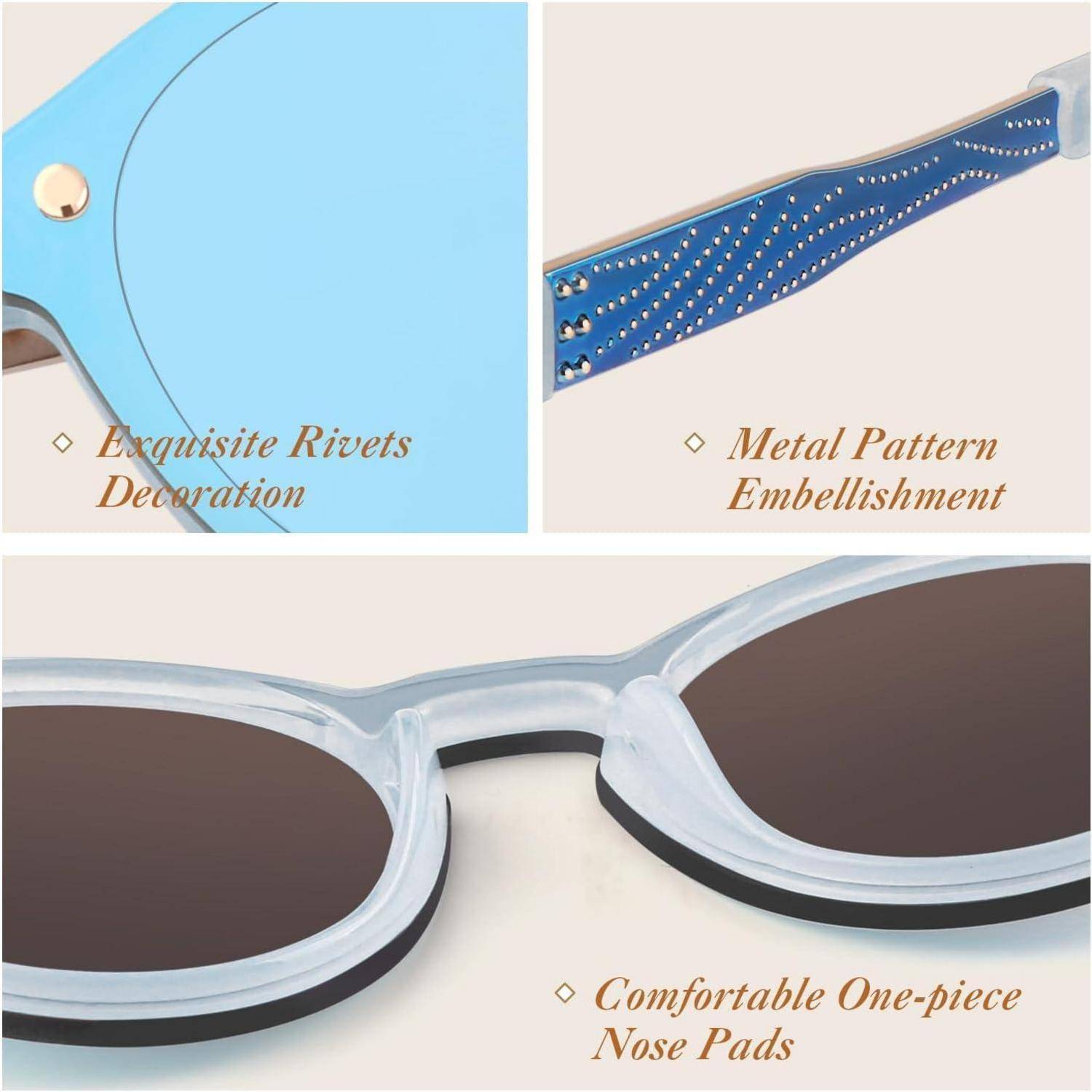 Sonnenbrille verspiegelt groß rund UV400 schwarz hält lange Zeit