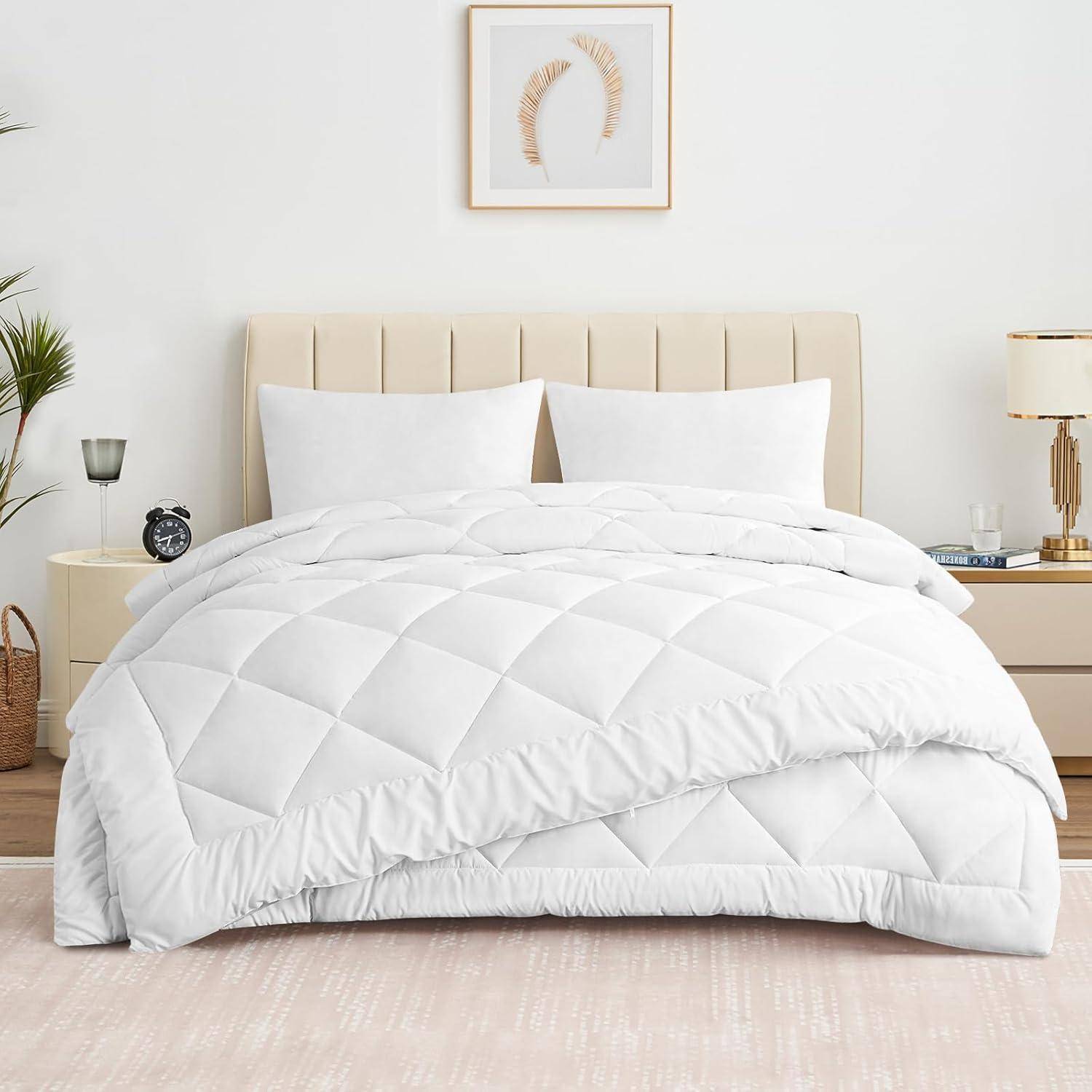 Bettdecke 240x220 4 Jahreszeiten Sommer Winter Knöpfen 2teilig Set