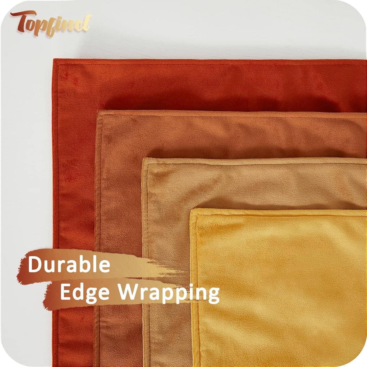 Kissenbezug Samt Farbverlauf gelb orange 60 x 60 cm 4 Stück Gelb serie