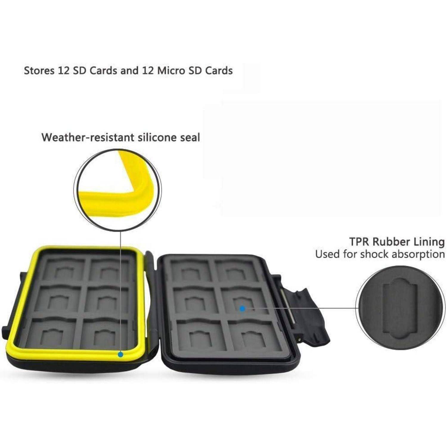 Speicherkarten Tasche Wasserdicht für 24 SDXC SDHC Micro SD-Karten