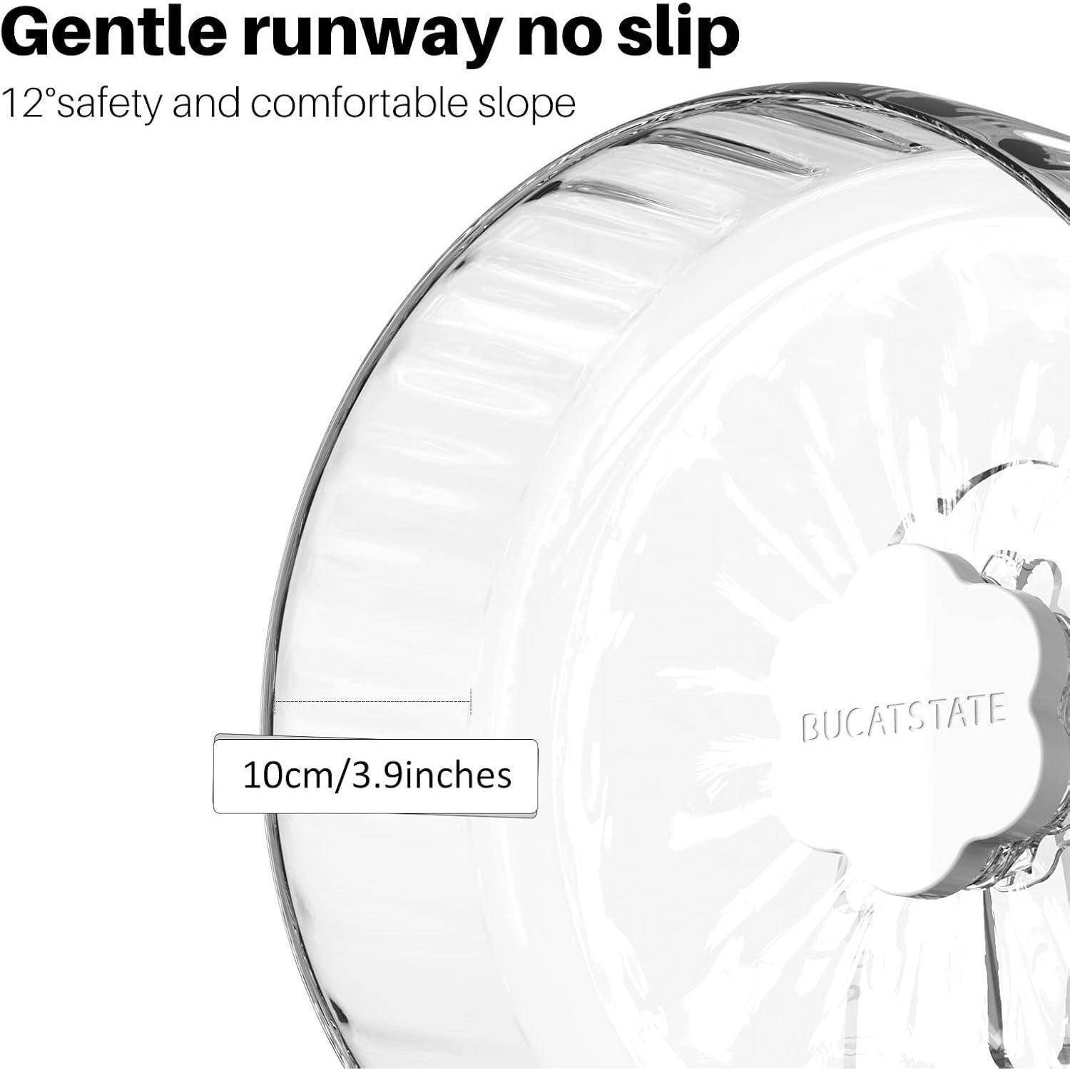 Hamsterrad 26cm Transparent Laufrad Leise rutschfeste Laufscheibe