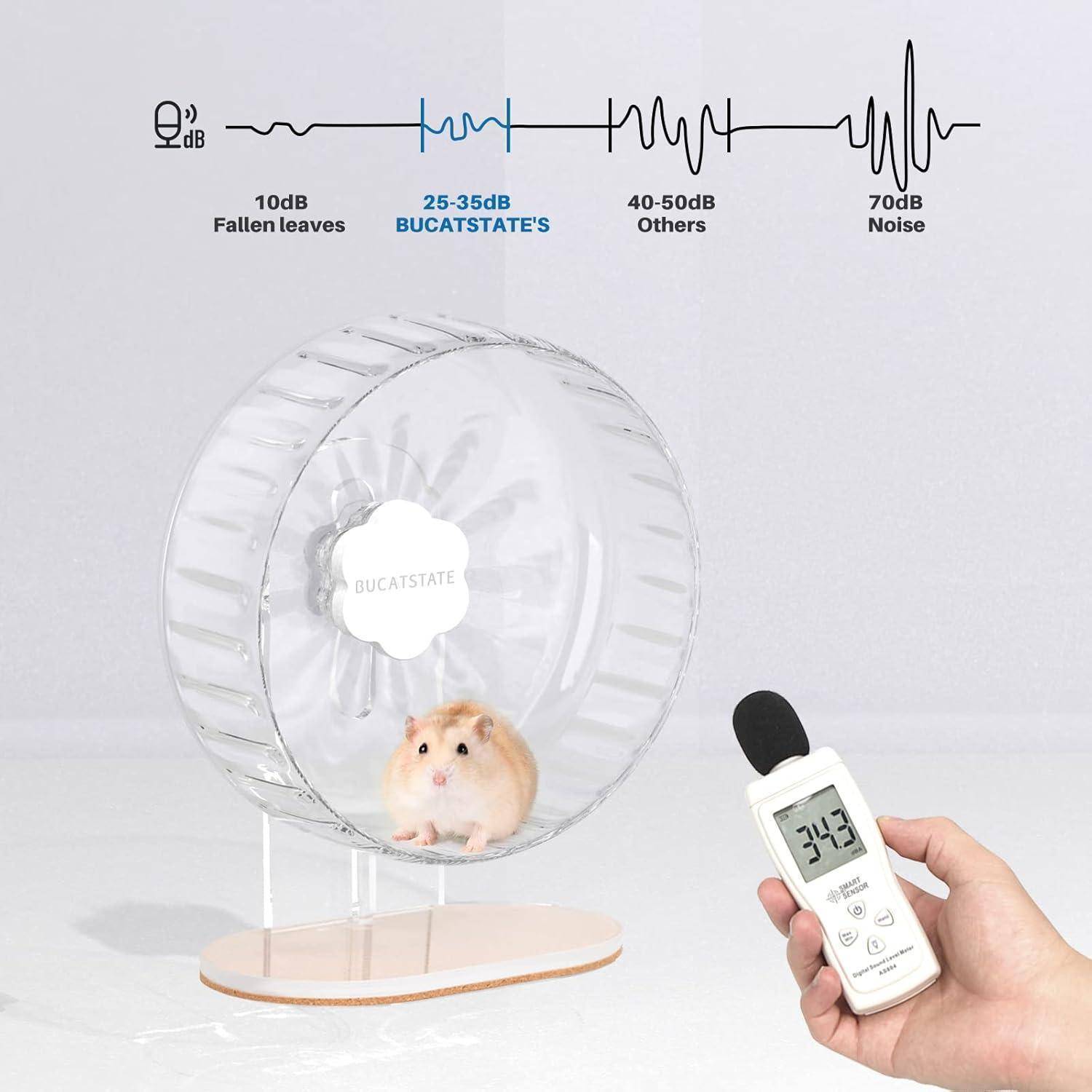 Hamsterrad 26cm Transparent Laufrad Leise rutschfeste Laufscheibe