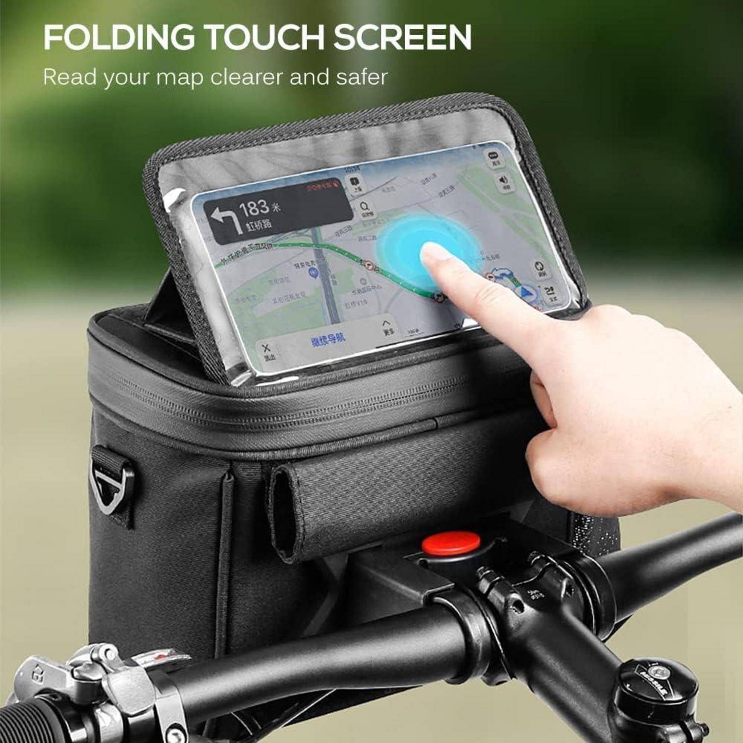 Fahrrad Lenkertasche Wasserdicht mit TPU-Fenster und