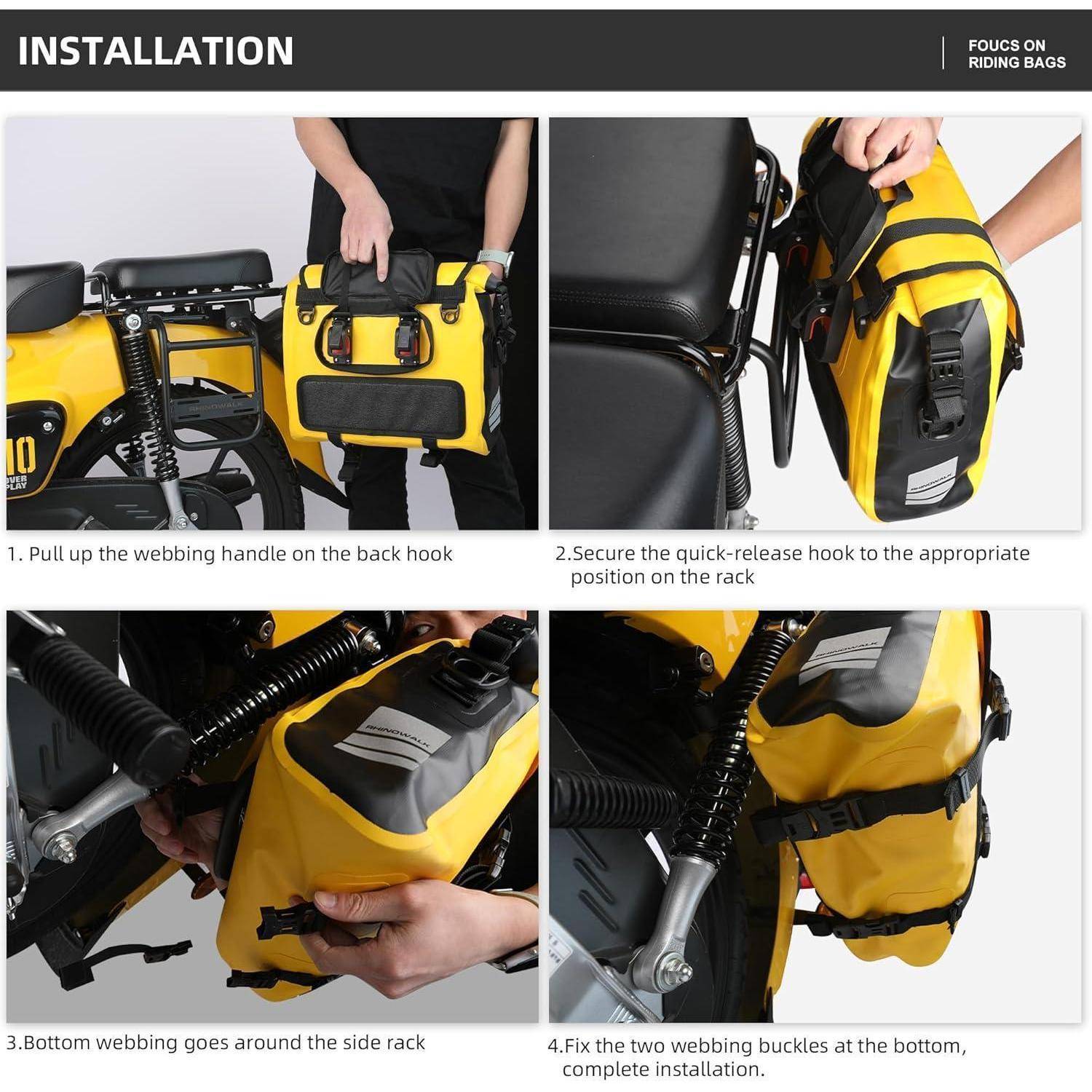Motorradtasche Satteltasche Gepäckträgertasche Grün Grün 15L