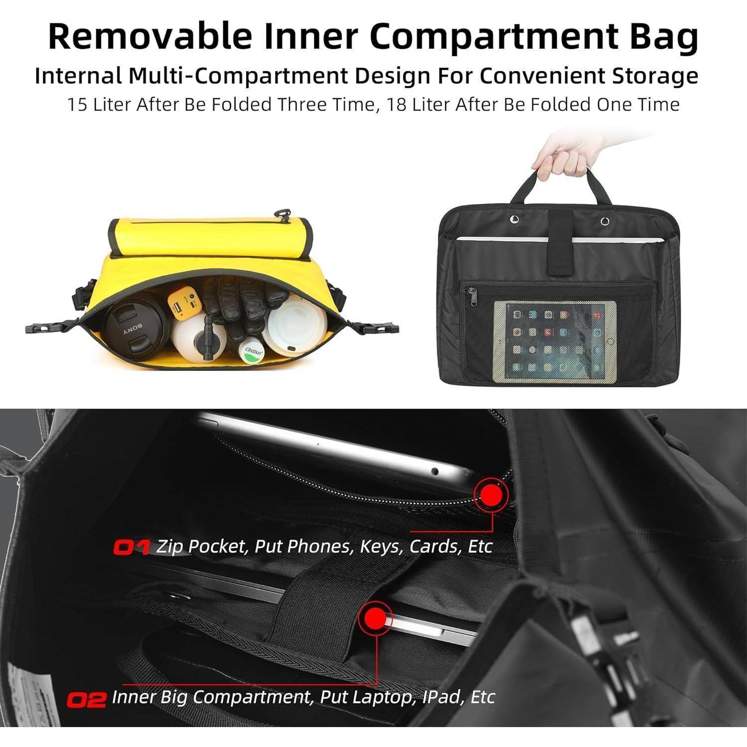 Motorradtasche Satteltasche Gepäckträgertasche Grün Grün 15L
