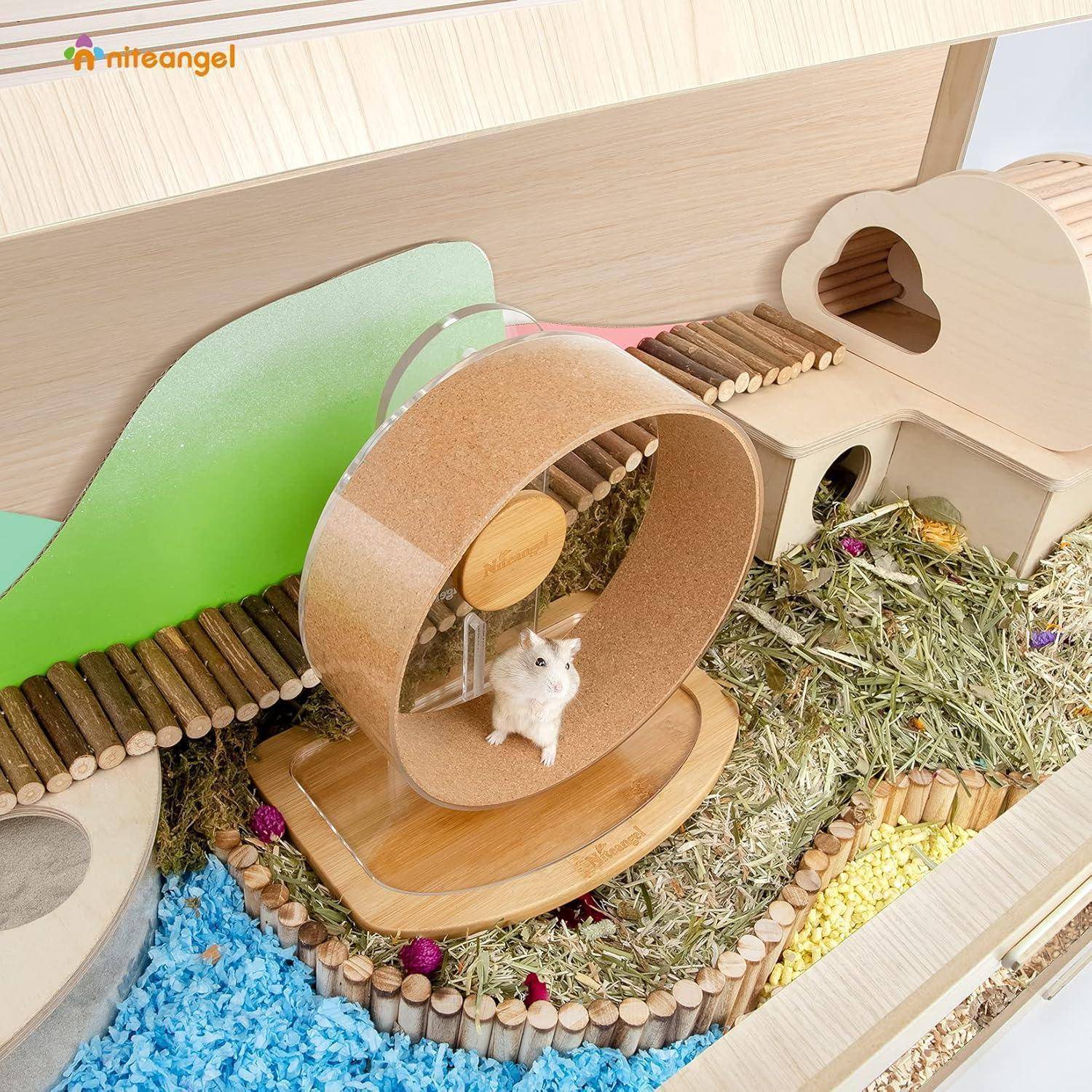 Niteangel Vista Hamsterkäfig schräger Öffnung MDF Aspen Kleintierkäfig