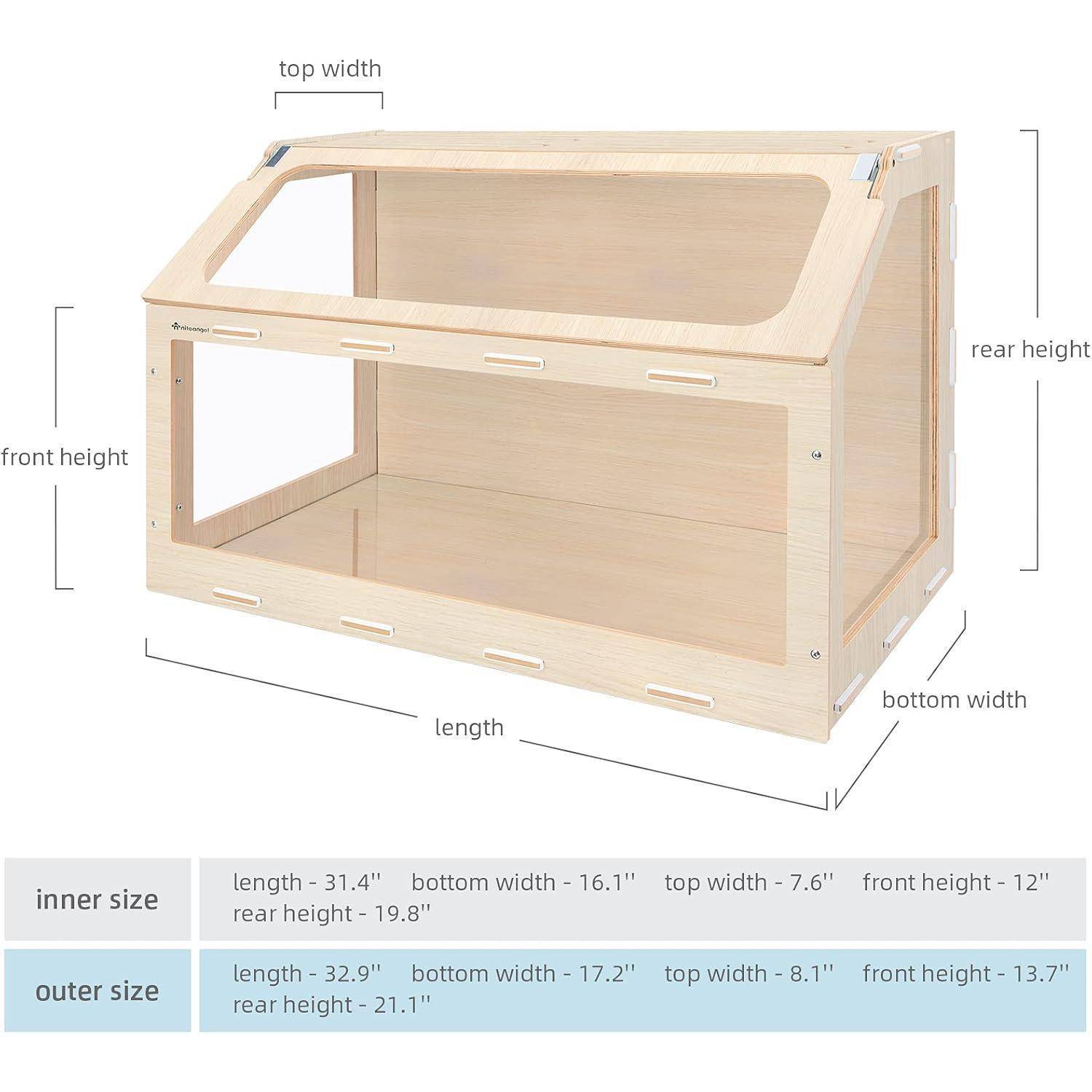 Niteangel Vista Hamsterkäfig schräger Öffnung MDF Aspen Kleintierkäfig