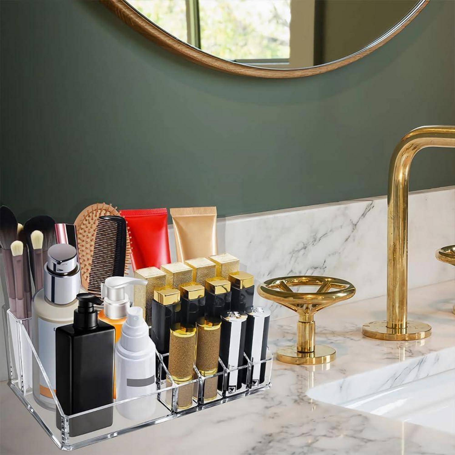 Kosmetik Organizer Acryl Lippenstiftständer 16 Fächer Badezimmer