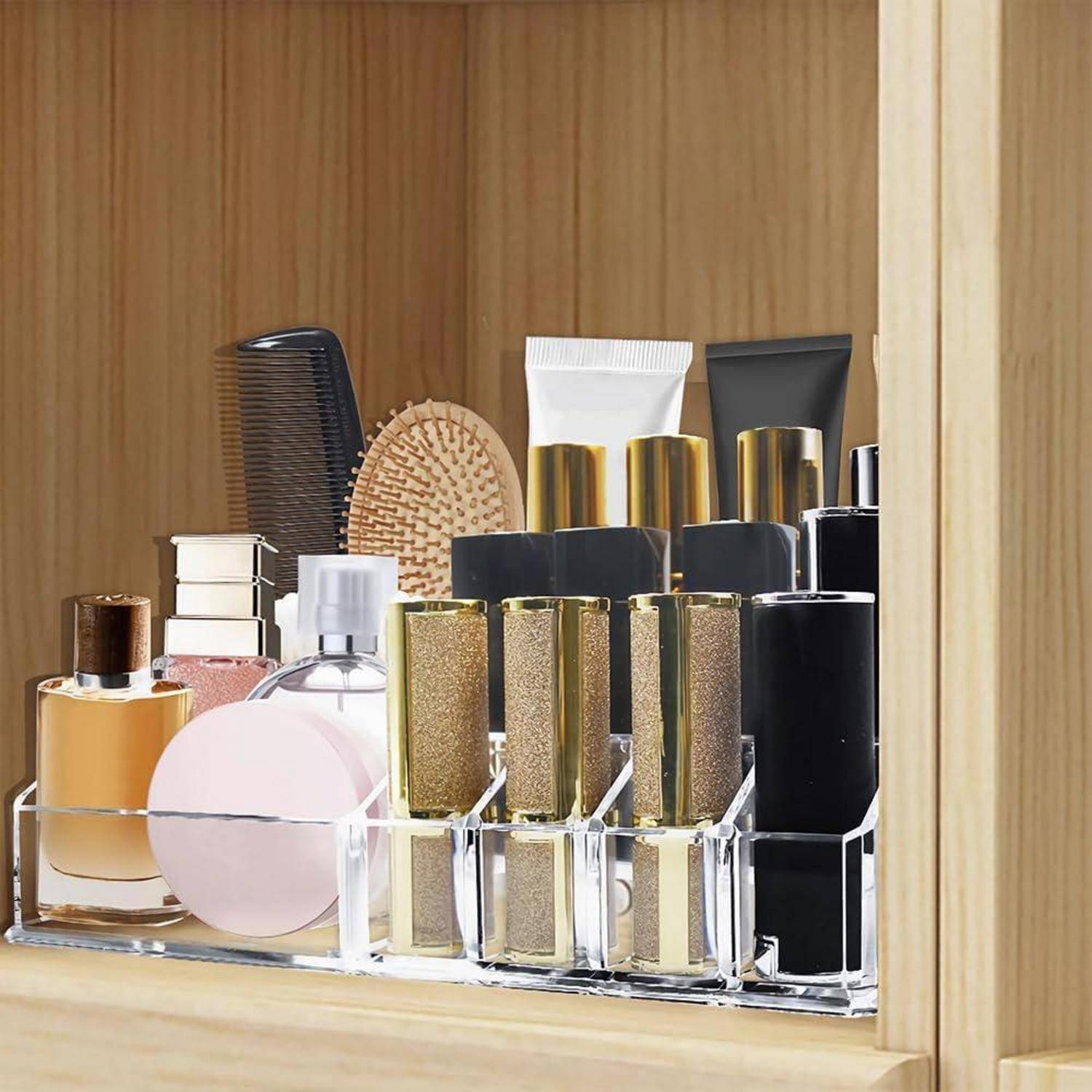 Kosmetik Organizer Acryl Lippenstiftständer 16 Fächer Badezimmer