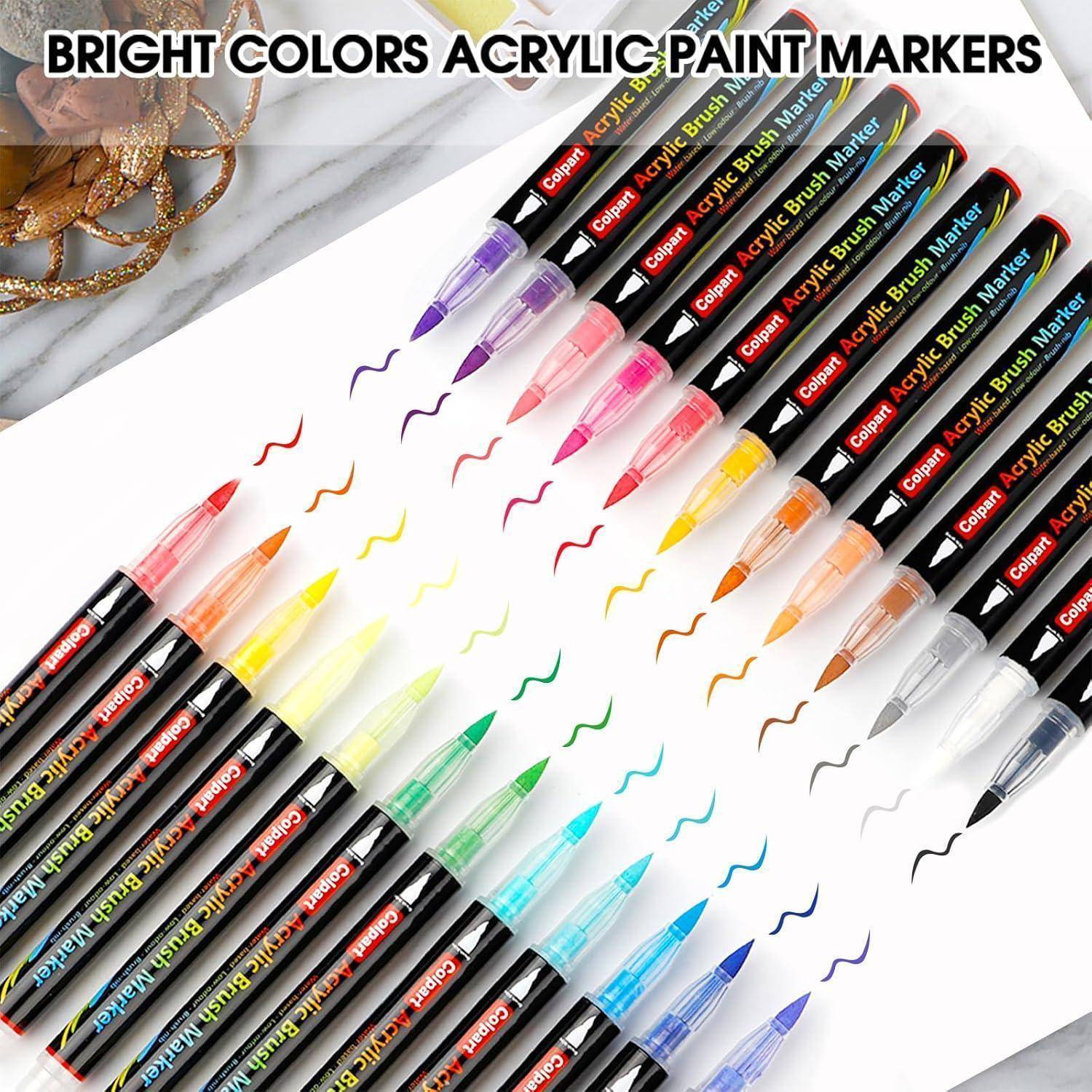 Acrylfarbe Stifte Set 48 Farben wasserfest für