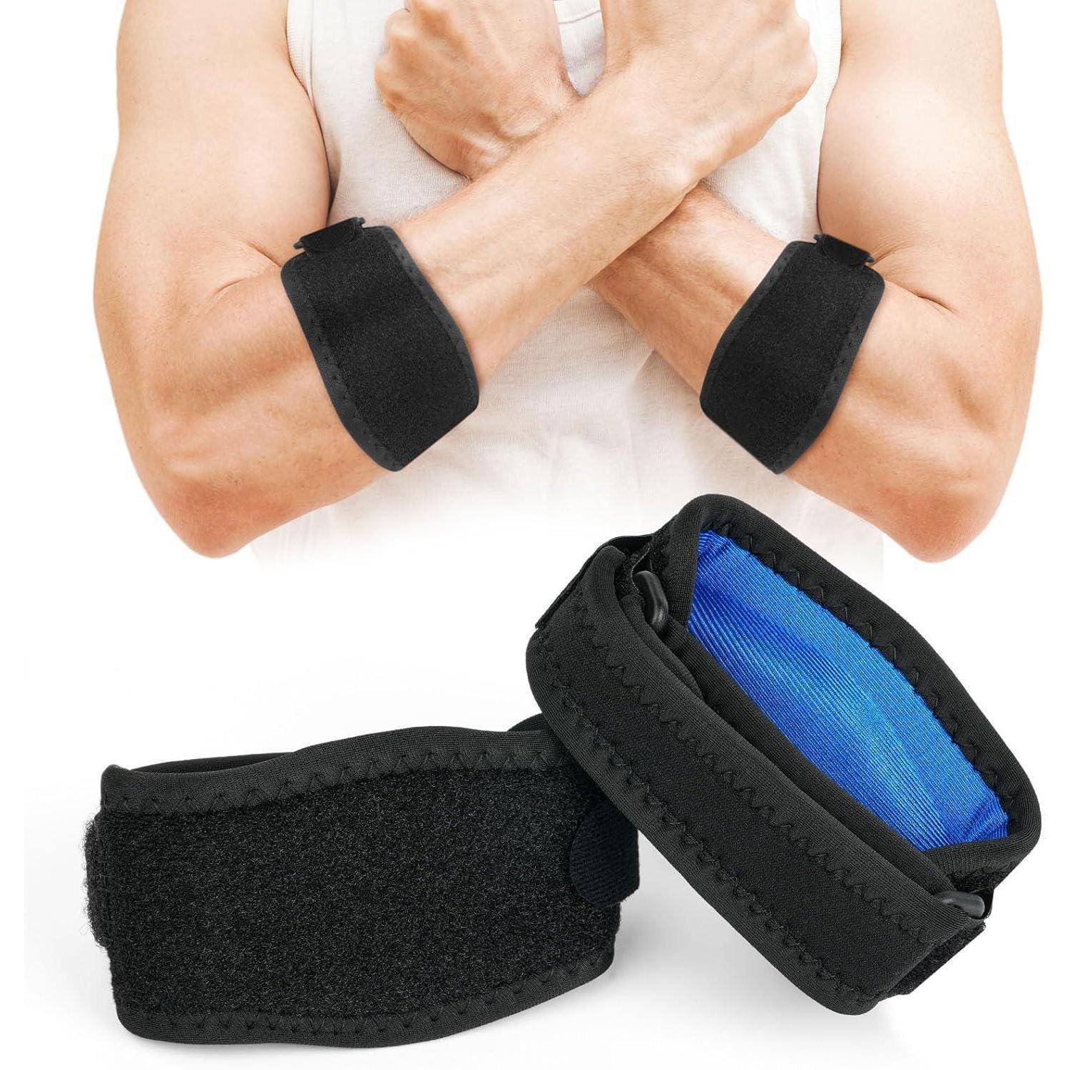 Ellenbogenbandage 2 Stück Tennisarm Golferellenbogen Blau