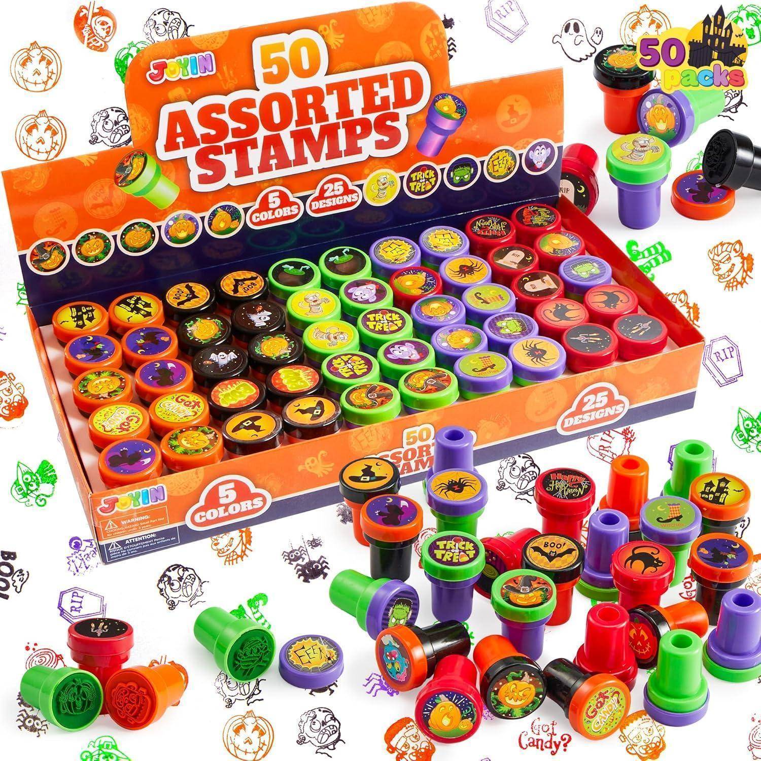 Halloween Stempel Set Kinder Selbstfärbende (25 Designs, für Party
