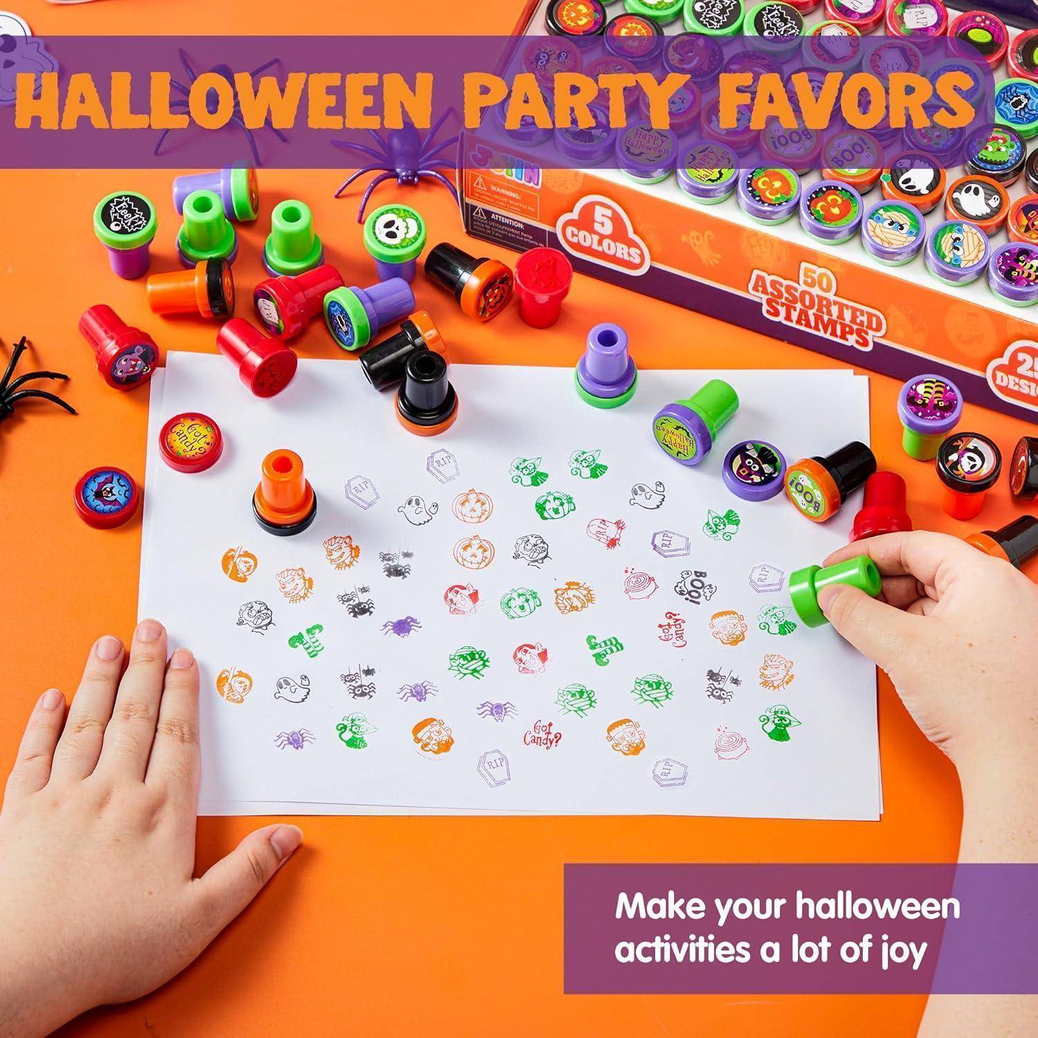 Halloween Stempel Set Kinder Selbstfärbende (25 Designs, für Party