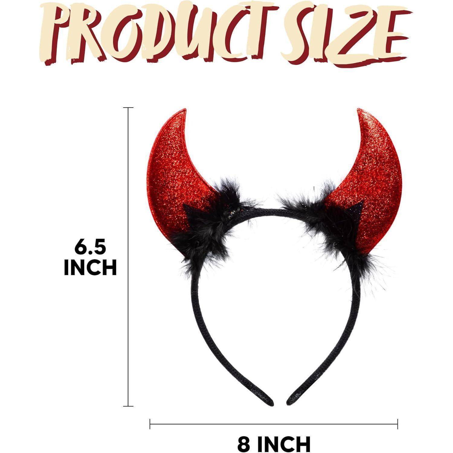 Halloween Teufelshörner Stirnband Dämonenhörner Rote Teufel Kostüm