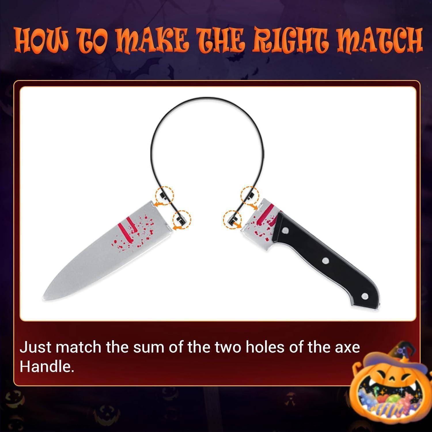 Haarreif Messer Kopf Halloween Haarschmuck Damen Herren 1x Messer