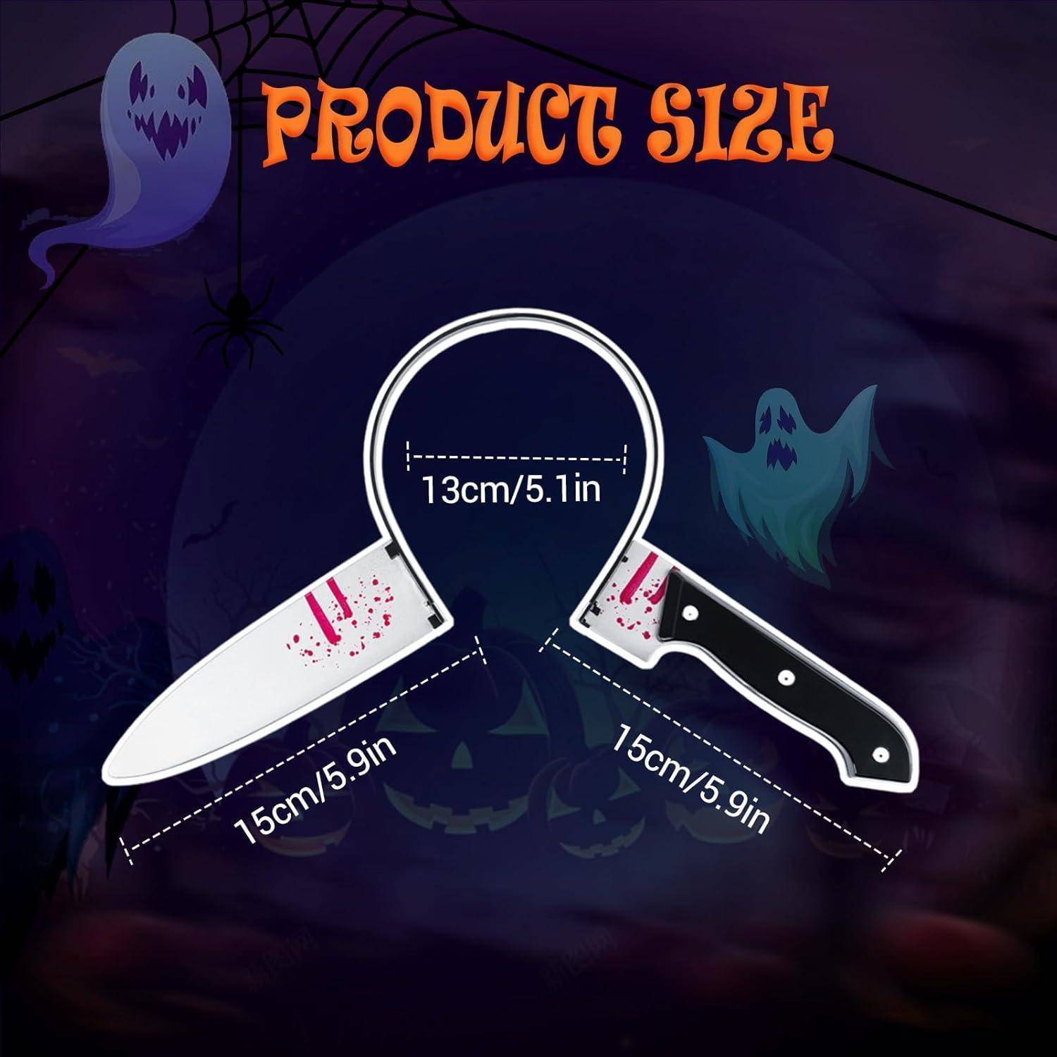 Haarreif Messer Kopf Halloween Haarschmuck Damen Herren 1x Messer