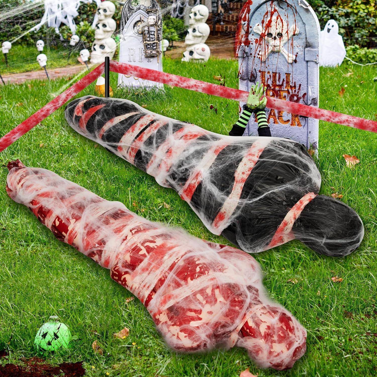 2 Halloween Gefälschte Leichen Set - Hängende Leiche Deko, Gruselige