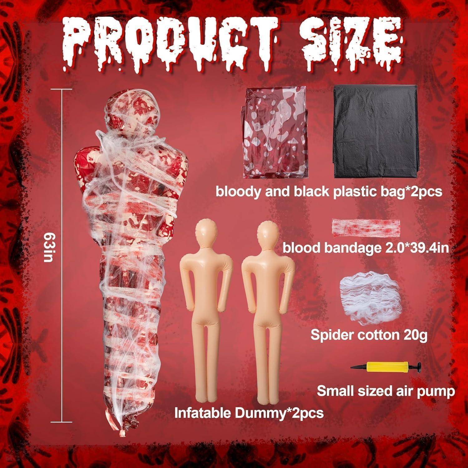 2 Halloween Gefälschte Leichen Set - Hängende Leiche Deko, Gruselige