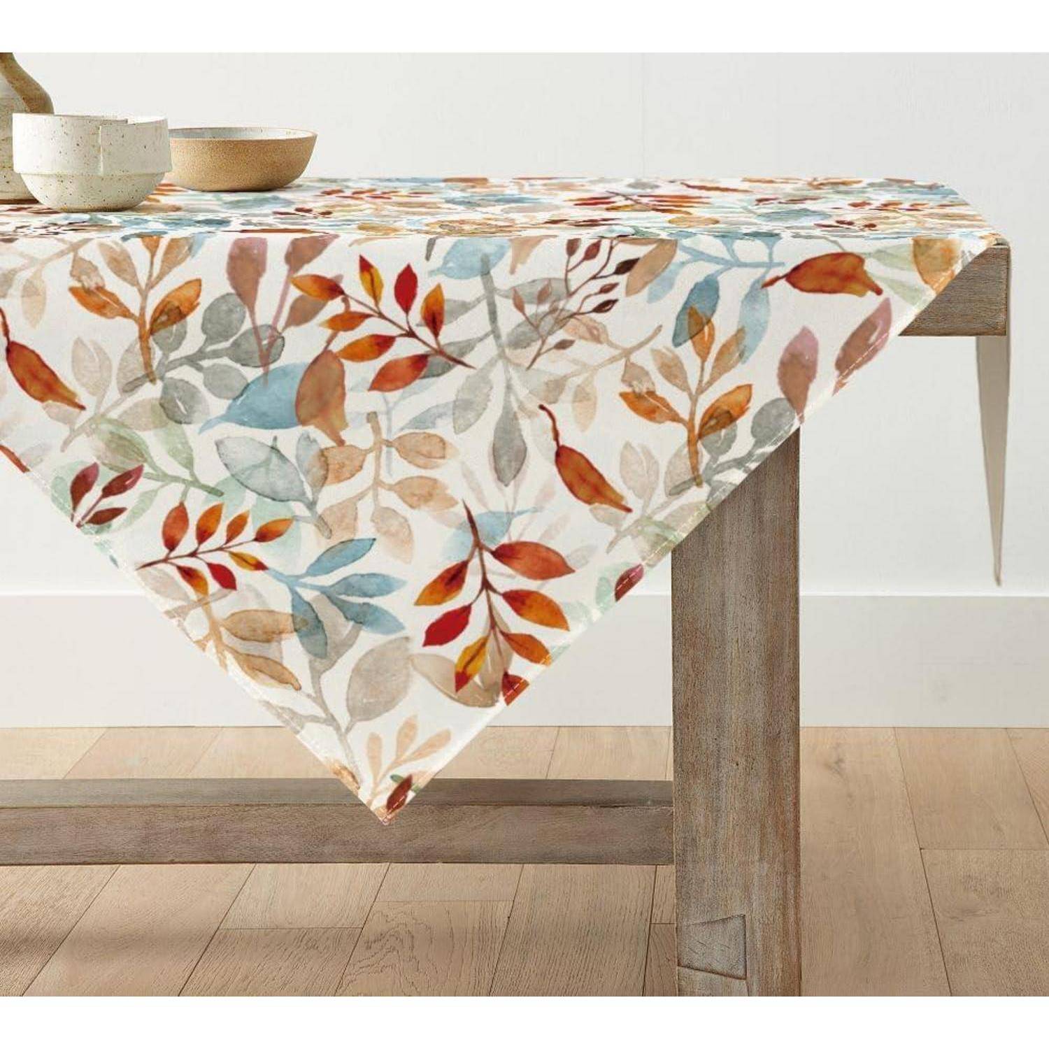 Blätter Herbst Tischdecke 140x110 cm Rot Fleckschutz Urlaub Party