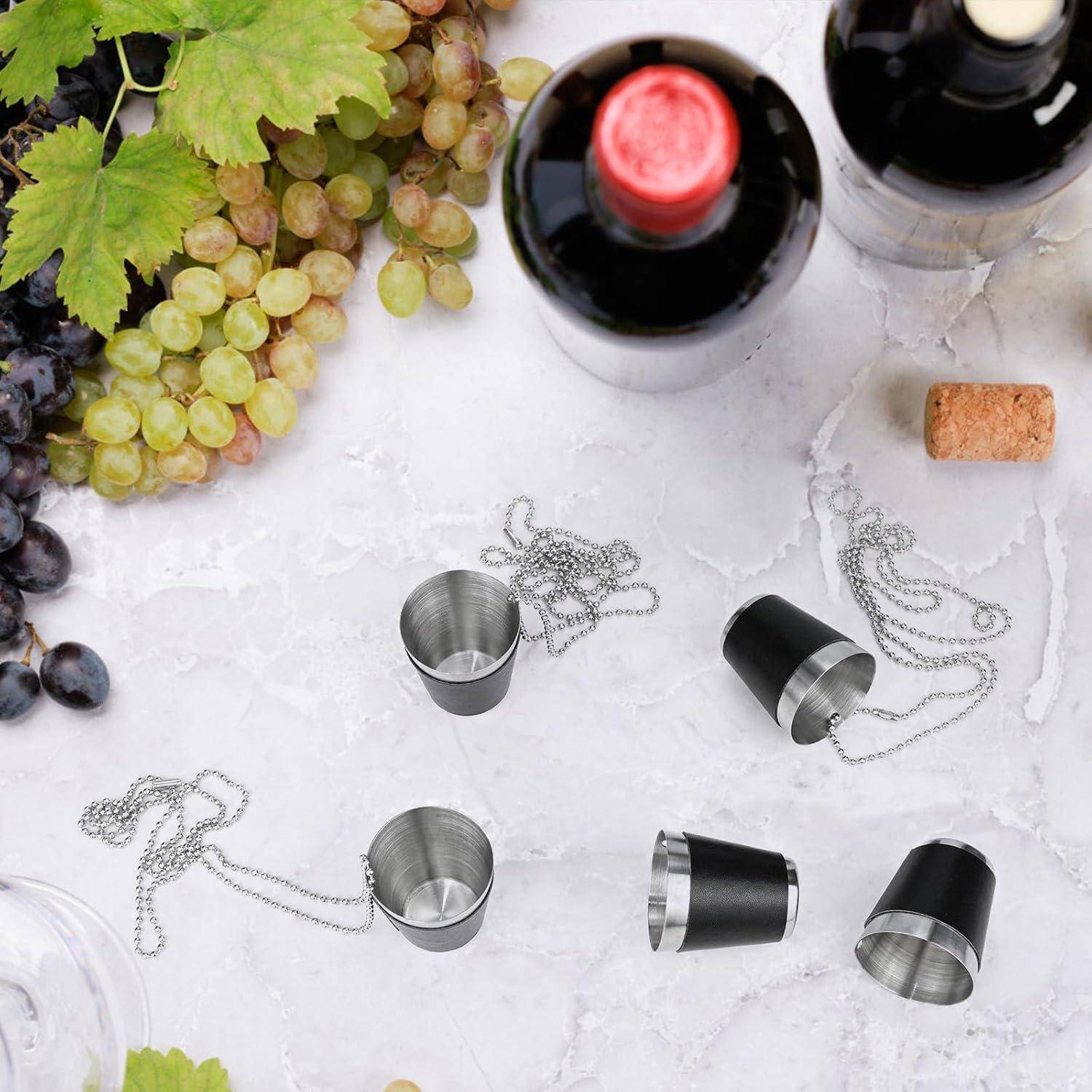 12 Stück 30ml Edelstahl Schwarz Schnapsgläser Wiederverwendbar für