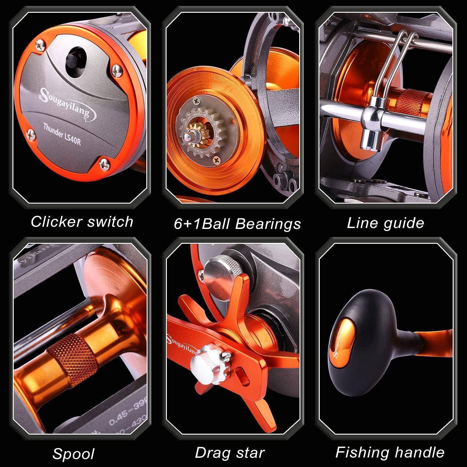 Angelrolle Schnurzähler Wasserwaage B-Thunder LS II 3000 Linkshänder