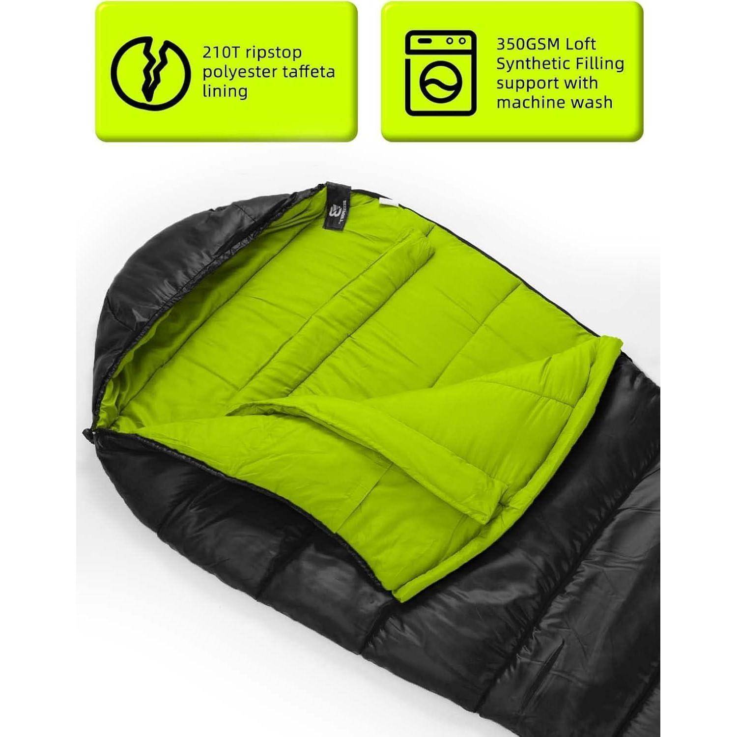 Schlafsack Mumienschlafsack 4 Jahreszeiten -10 bis 15 ℃ Outdoor