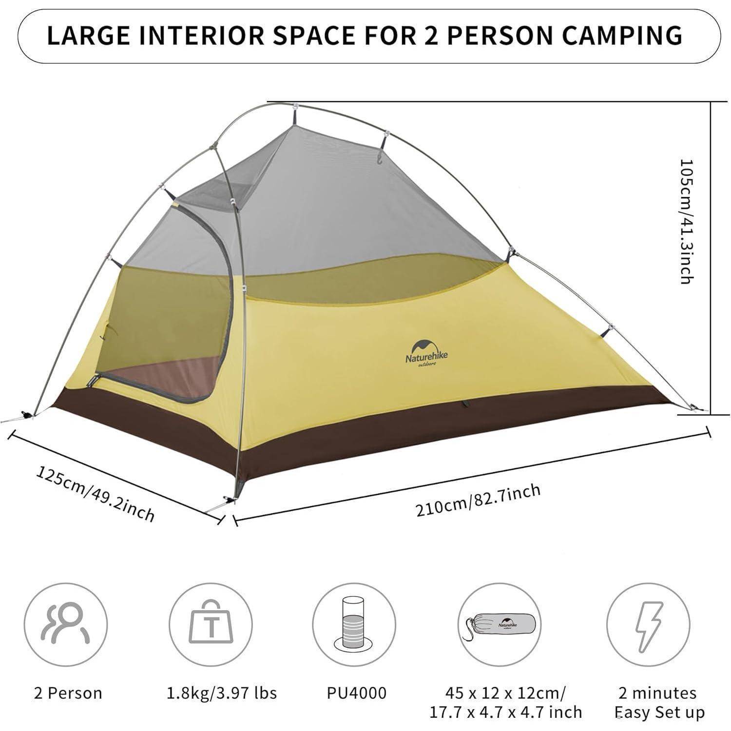 Cloud up 2 Campingzelt ultraleicht 2 Personen 4 Saison wasserdicht