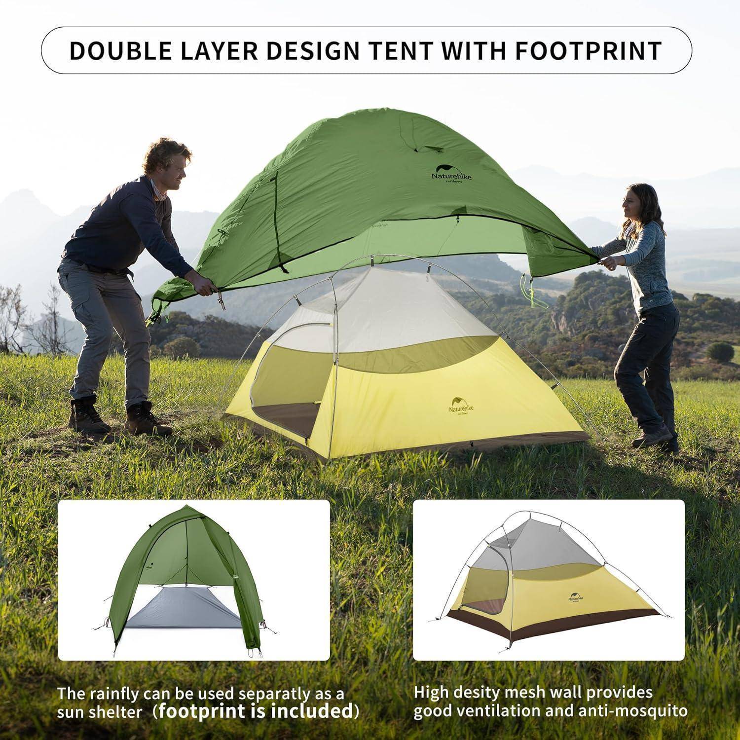 Cloud up 2 Campingzelt ultraleicht 2 Personen 4 Saison wasserdicht