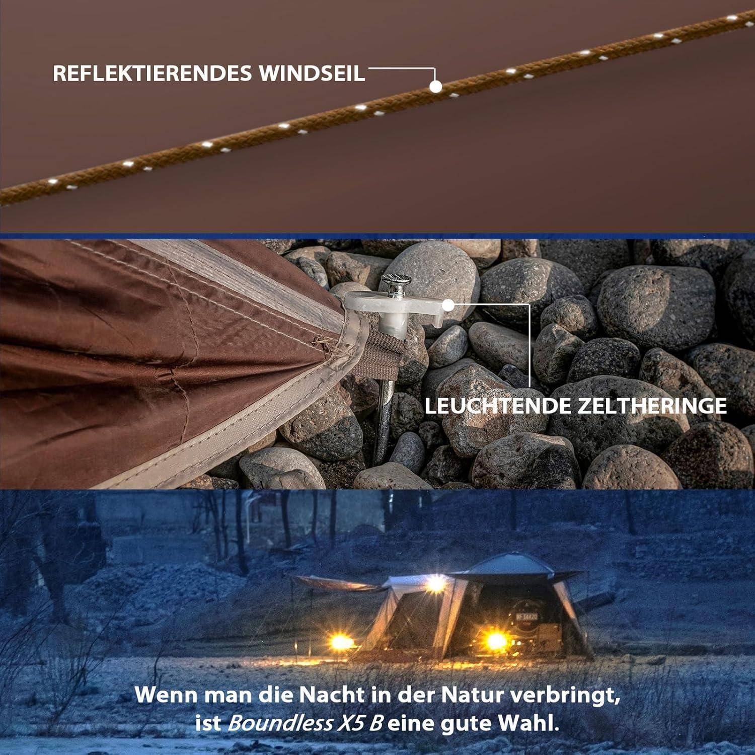 Glampingzelt Glockenzelt 6 12 Personen Boundless X5 B Heckzelt