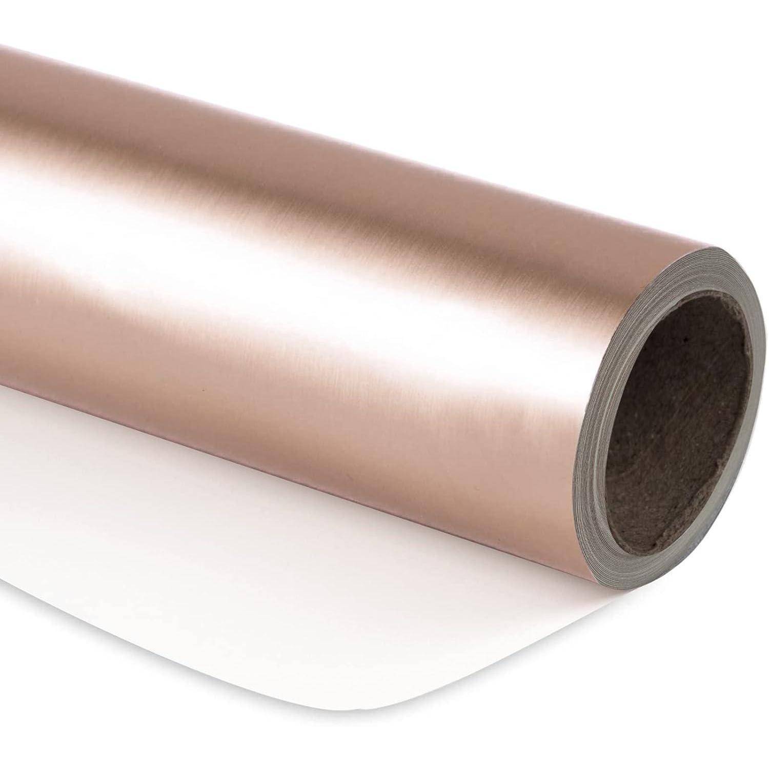 Rose Gold Metallic Geschenkpapier Mini Rolle 44cm x 10m für Hochzeit